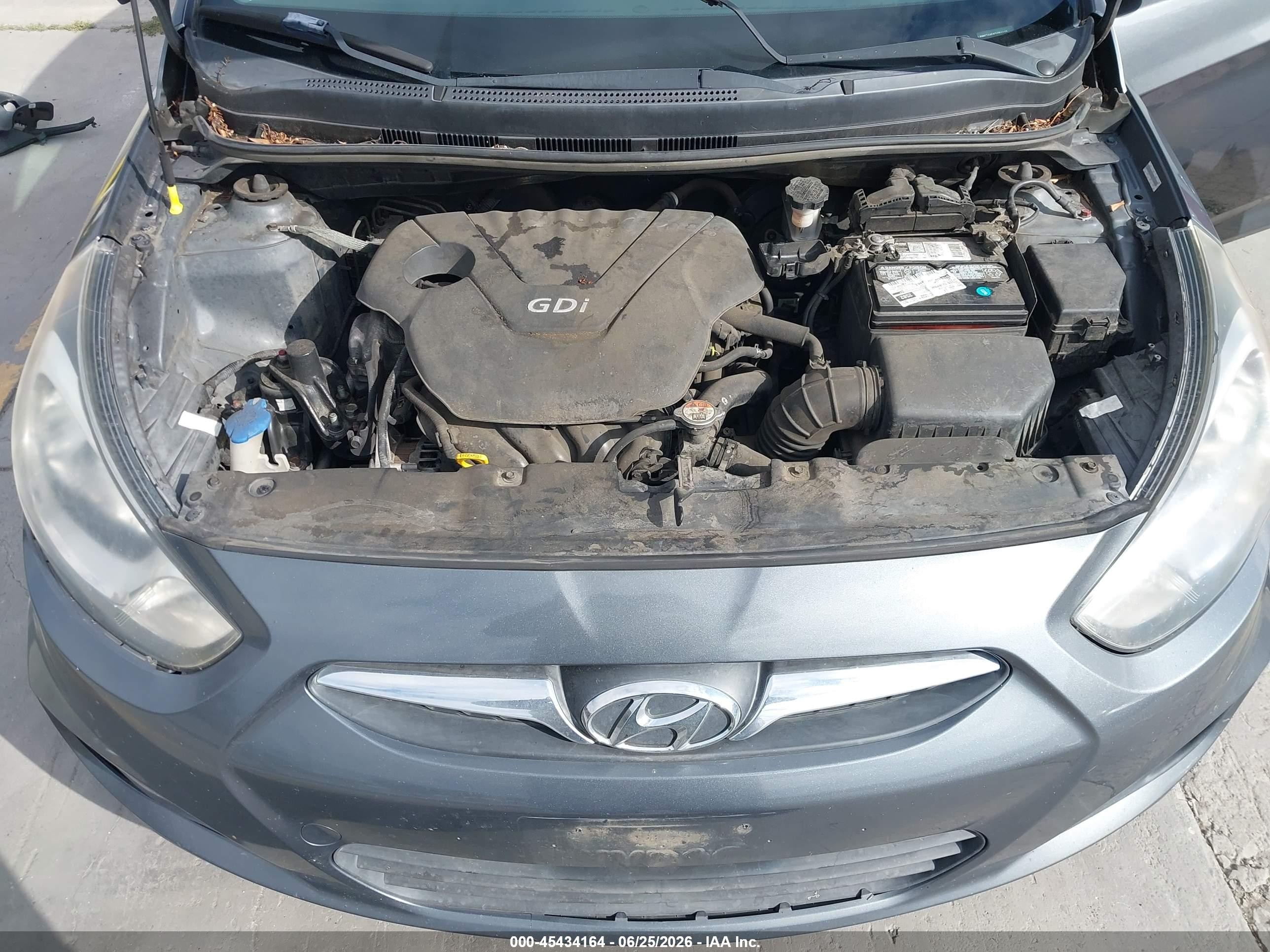 2012 Hyundai Accent Gls Gray vin: KMHCT4AE6CU261115