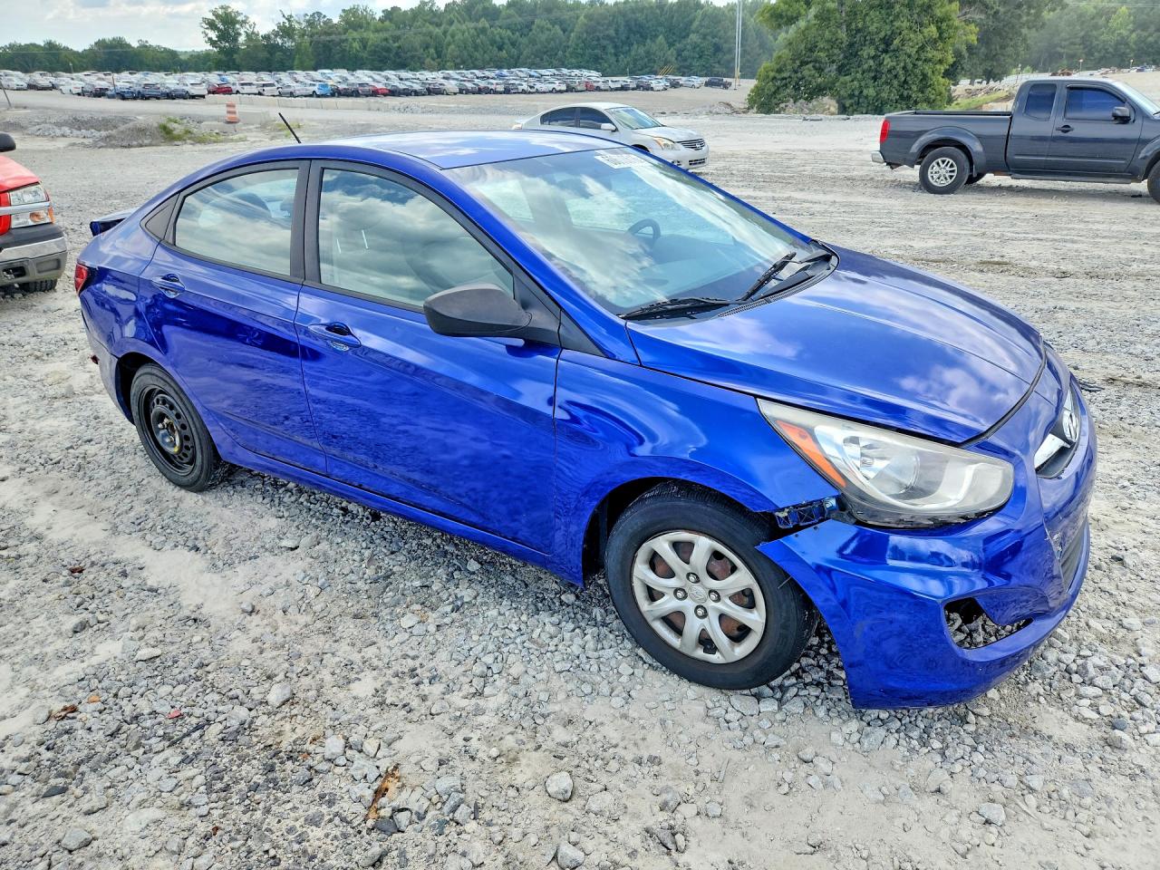 2013 Hyundai Accent Gls Blue vin: KMHCT4AE6DU309925