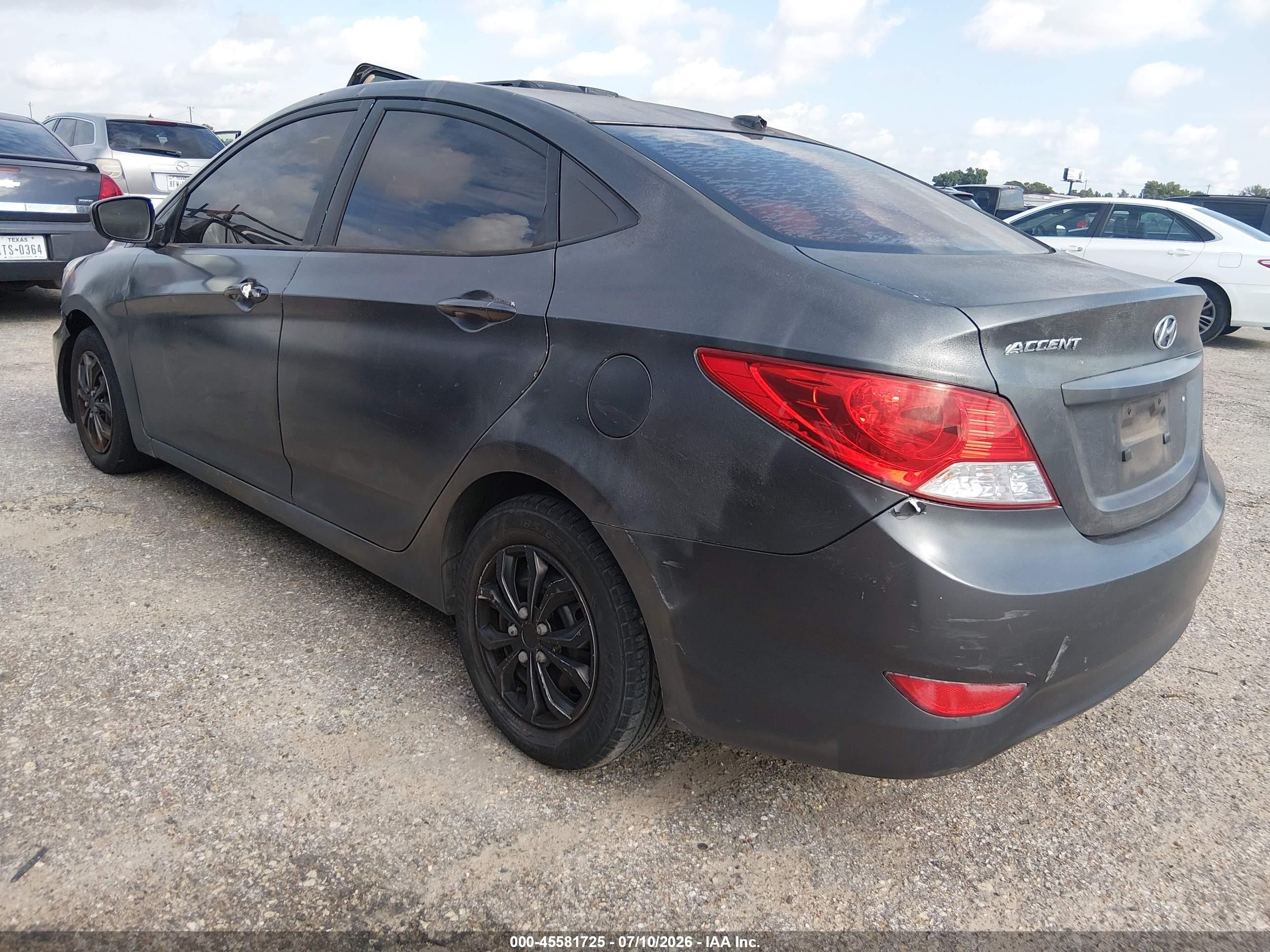 2013 Hyundai Accent Gls Серый vin: KMHCT4AE6DU349115