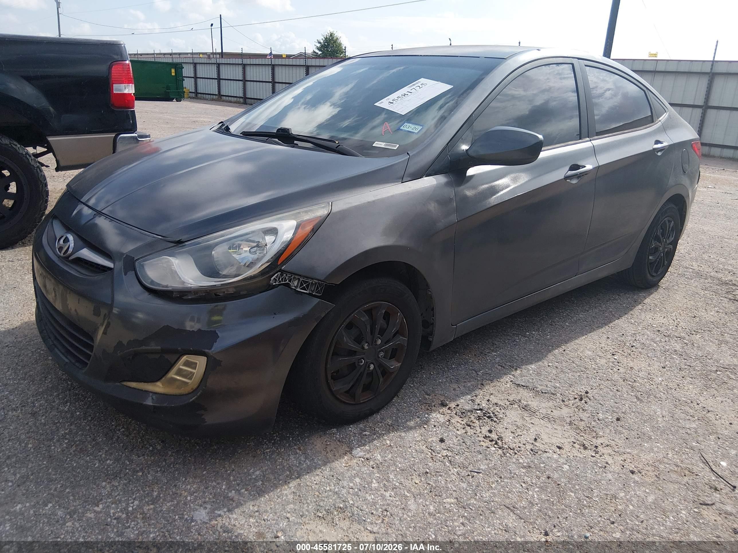 2013 Hyundai Accent Gls Серый vin: KMHCT4AE6DU349115