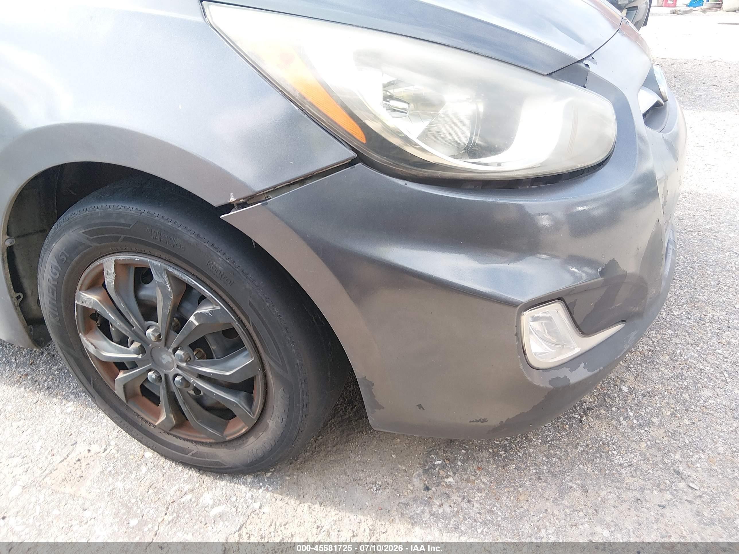 2013 Hyundai Accent Gls Серый vin: KMHCT4AE6DU349115