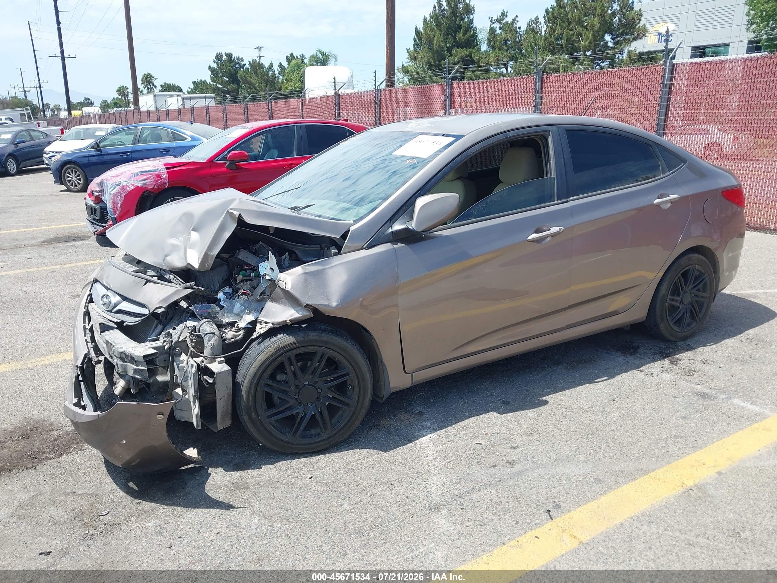 2013 Hyundai Accent Gls Gray vin: KMHCT4AE6DU414075