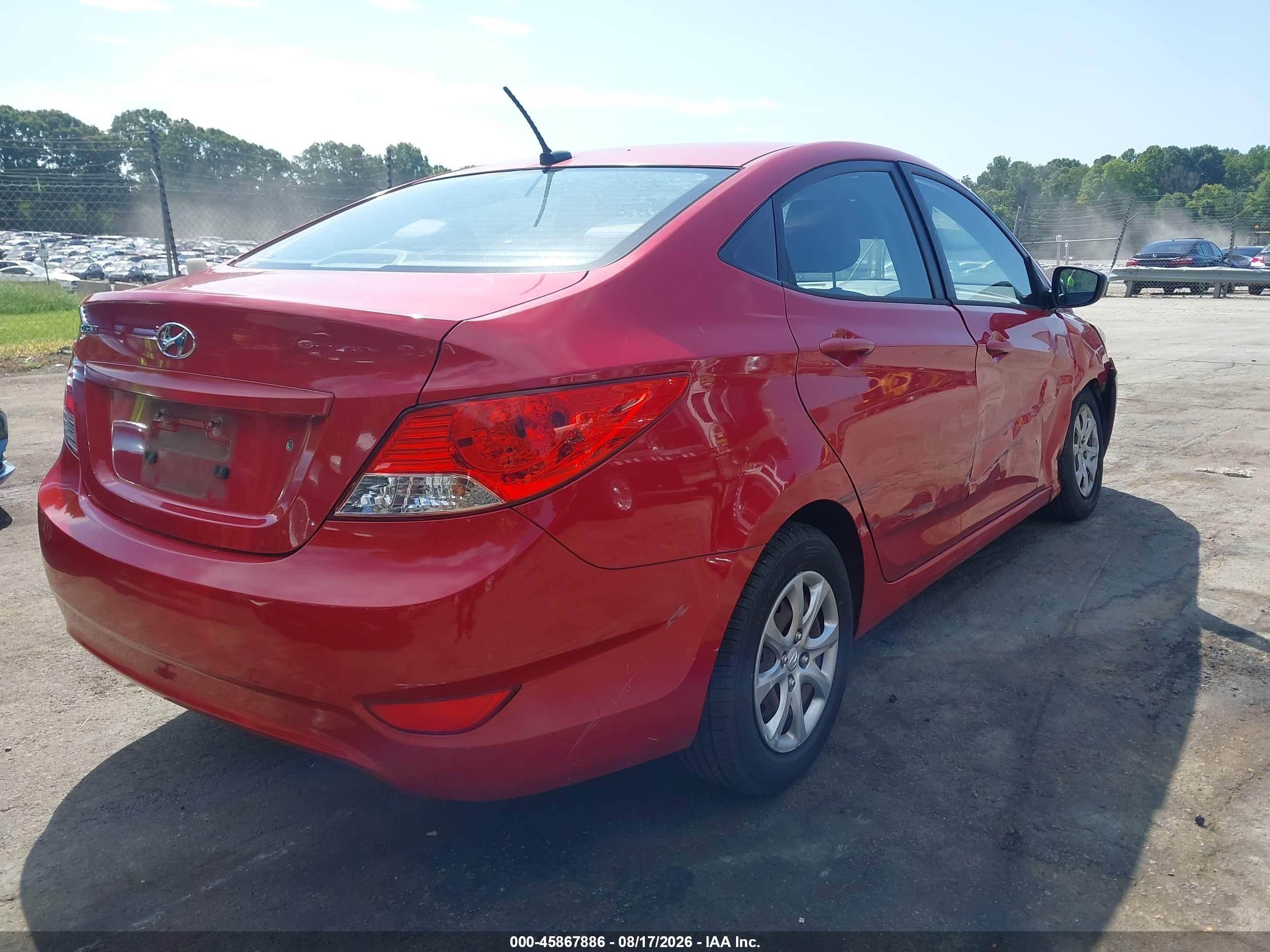 2013 Hyundai Accent Gls Red vin: KMHCT4AE6DU429398
