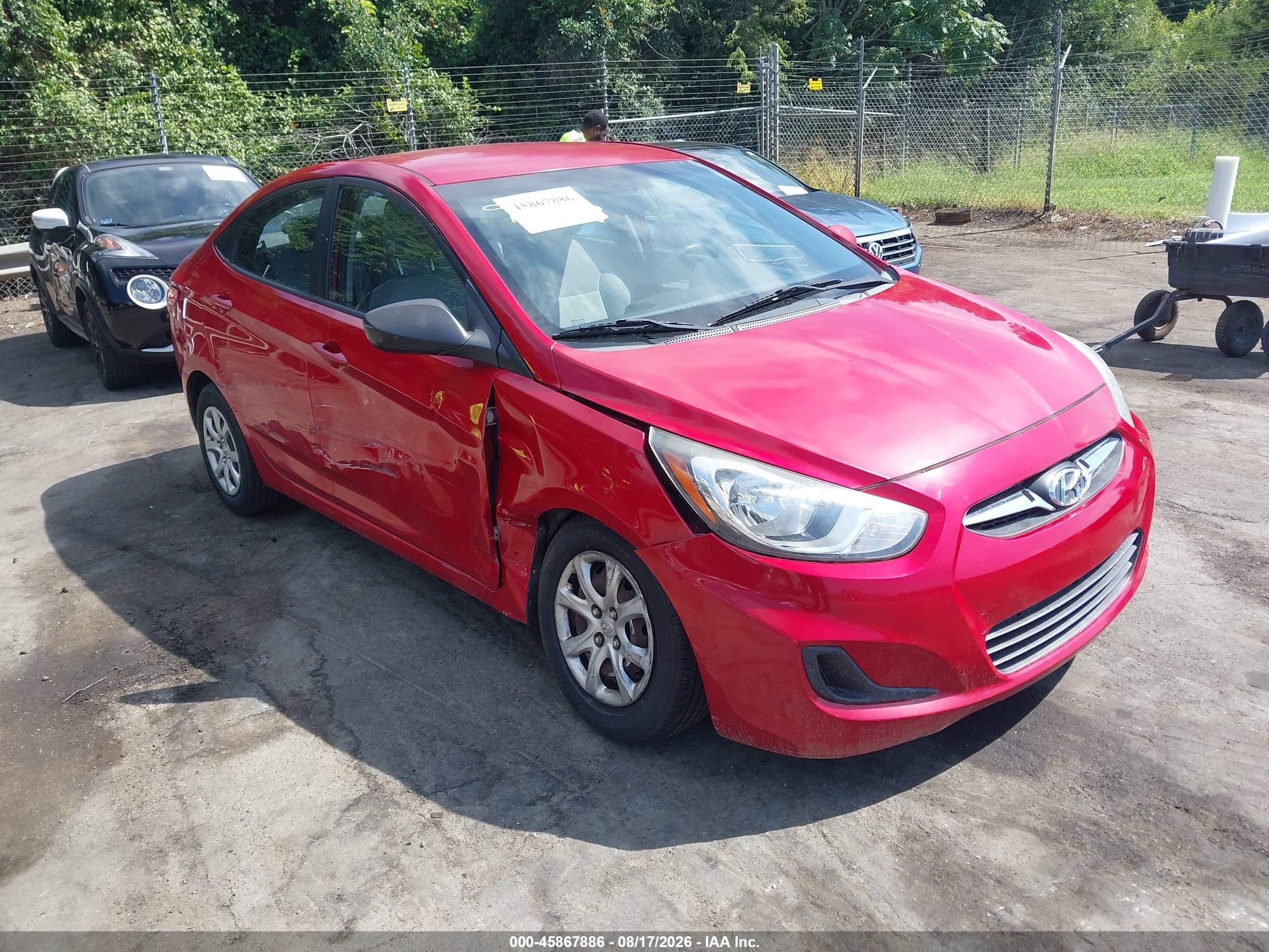 2013 Hyundai Accent Gls Red vin: KMHCT4AE6DU429398