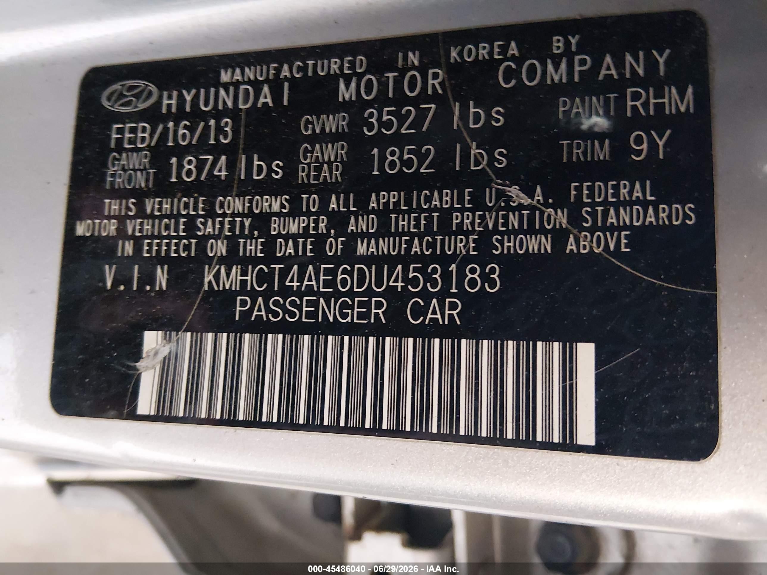 2013 Hyundai Accent Gls Silver vin: KMHCT4AE6DU453183