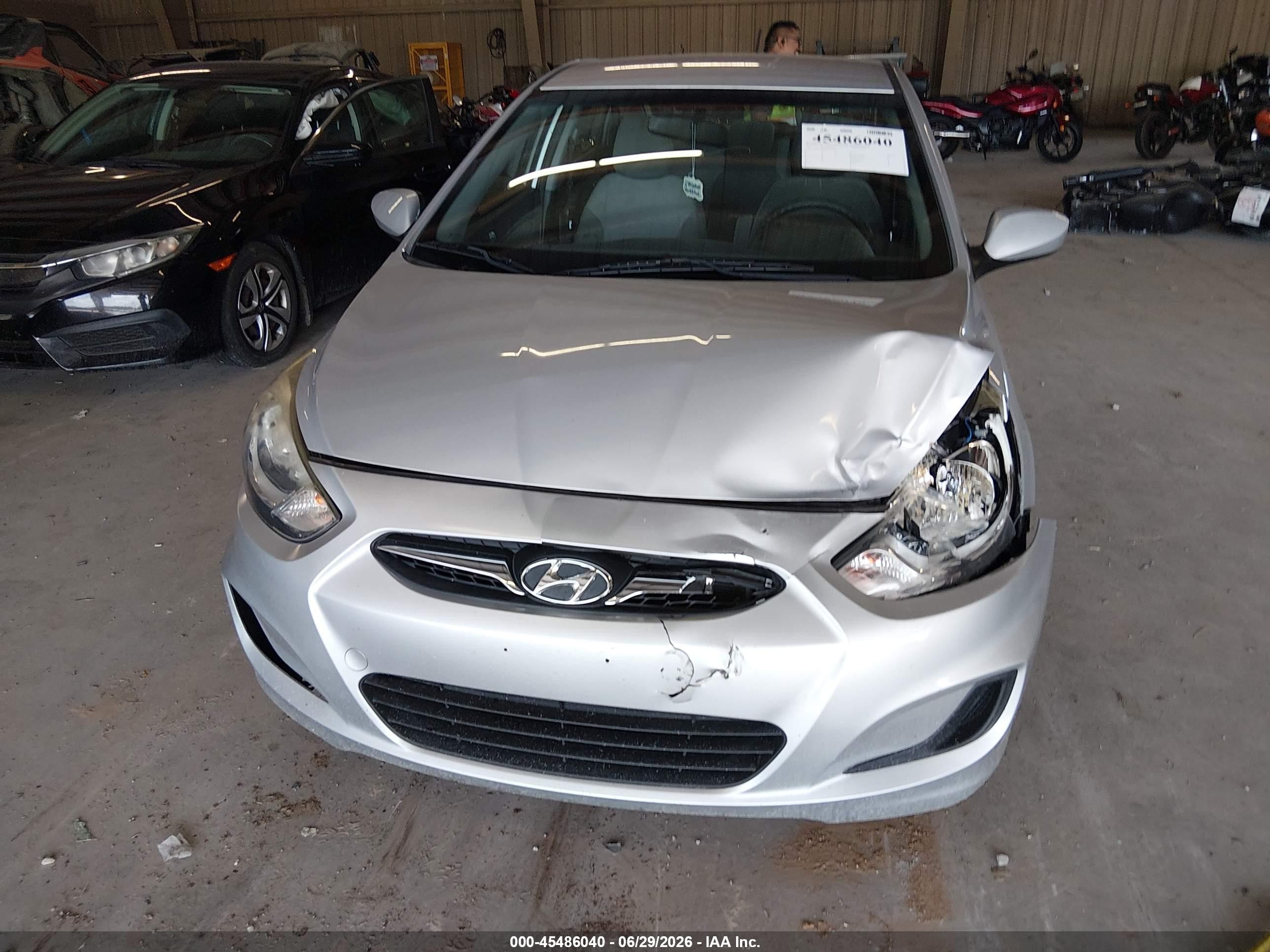 2013 Hyundai Accent Gls Silver vin: KMHCT4AE6DU453183