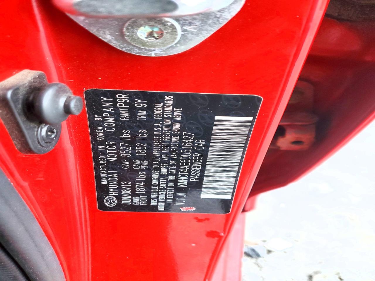 2013 Hyundai Accent Gls Red vin: KMHCT4AE6DU516427