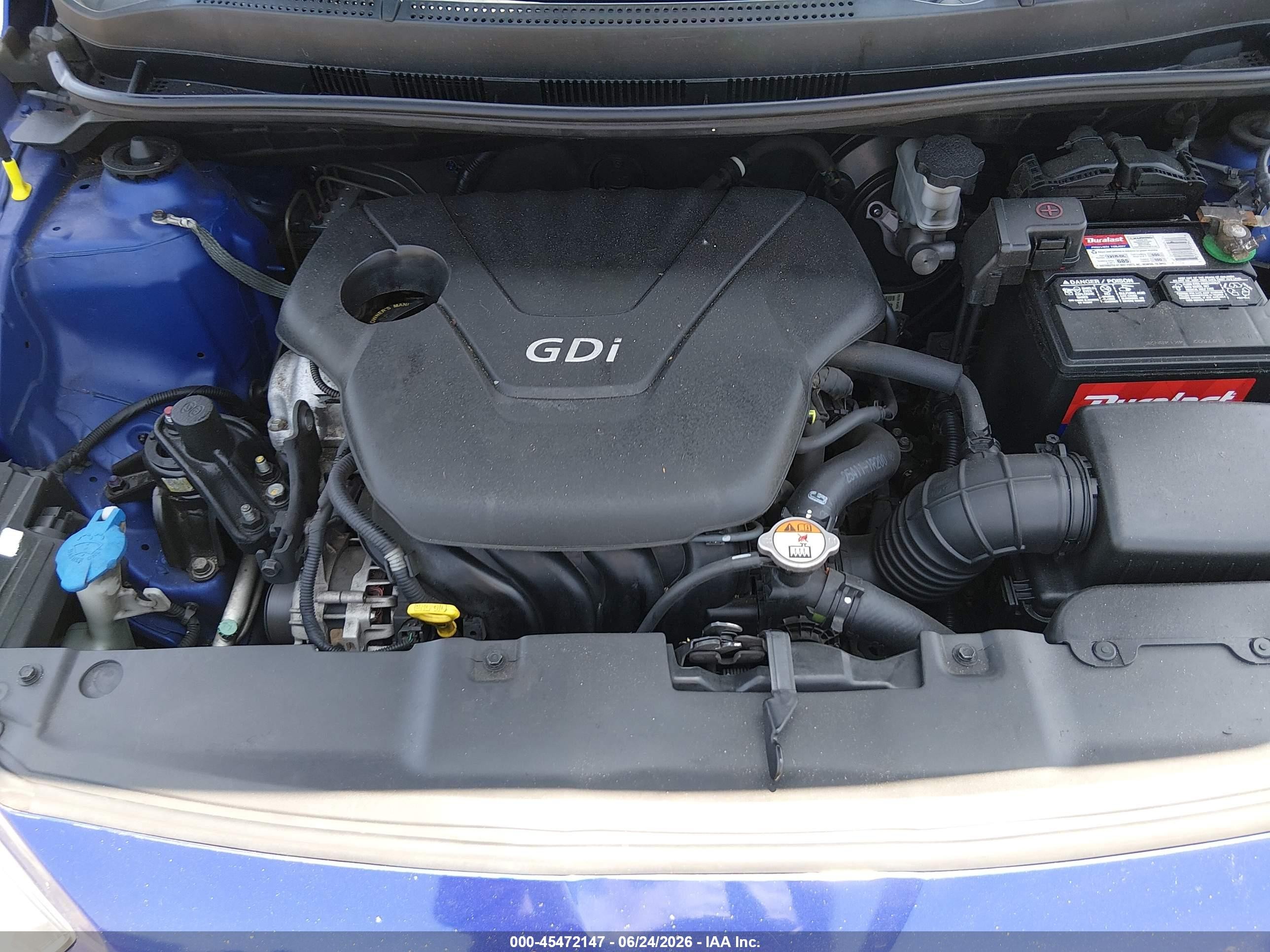 2013 Hyundai Accent Gls Blue vin: KMHCT4AE6DU541943