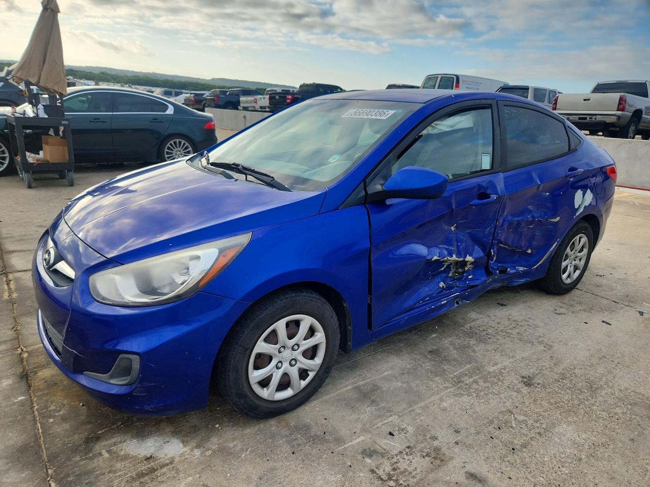2013 Hyundai Accent Gls Blue vin: KMHCT4AE6DU549279