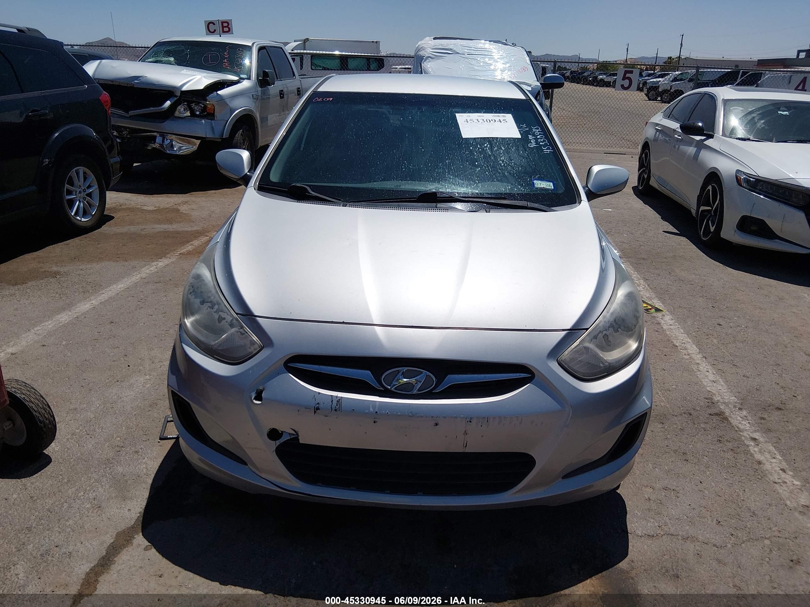 2013 Hyundai Accent Gls Gray vin: KMHCT4AE6DU576207