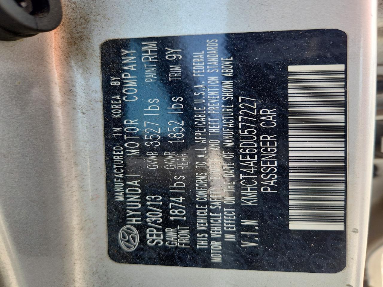 2013 Hyundai Accent Gls Silver vin: KMHCT4AE6DU577227