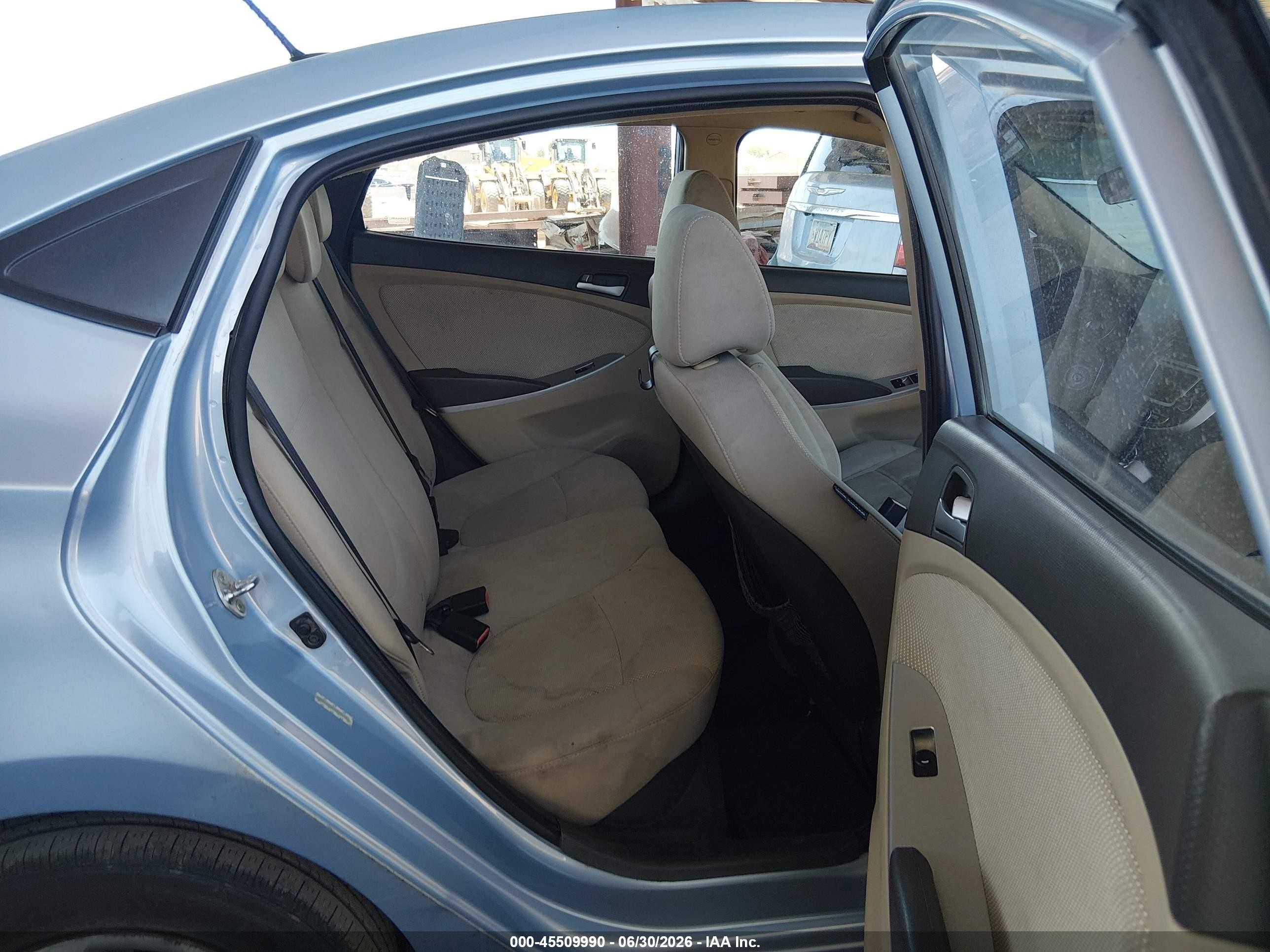 2014 Hyundai Accent Gls Light Blue vin: KMHCT4AE6EU598449
