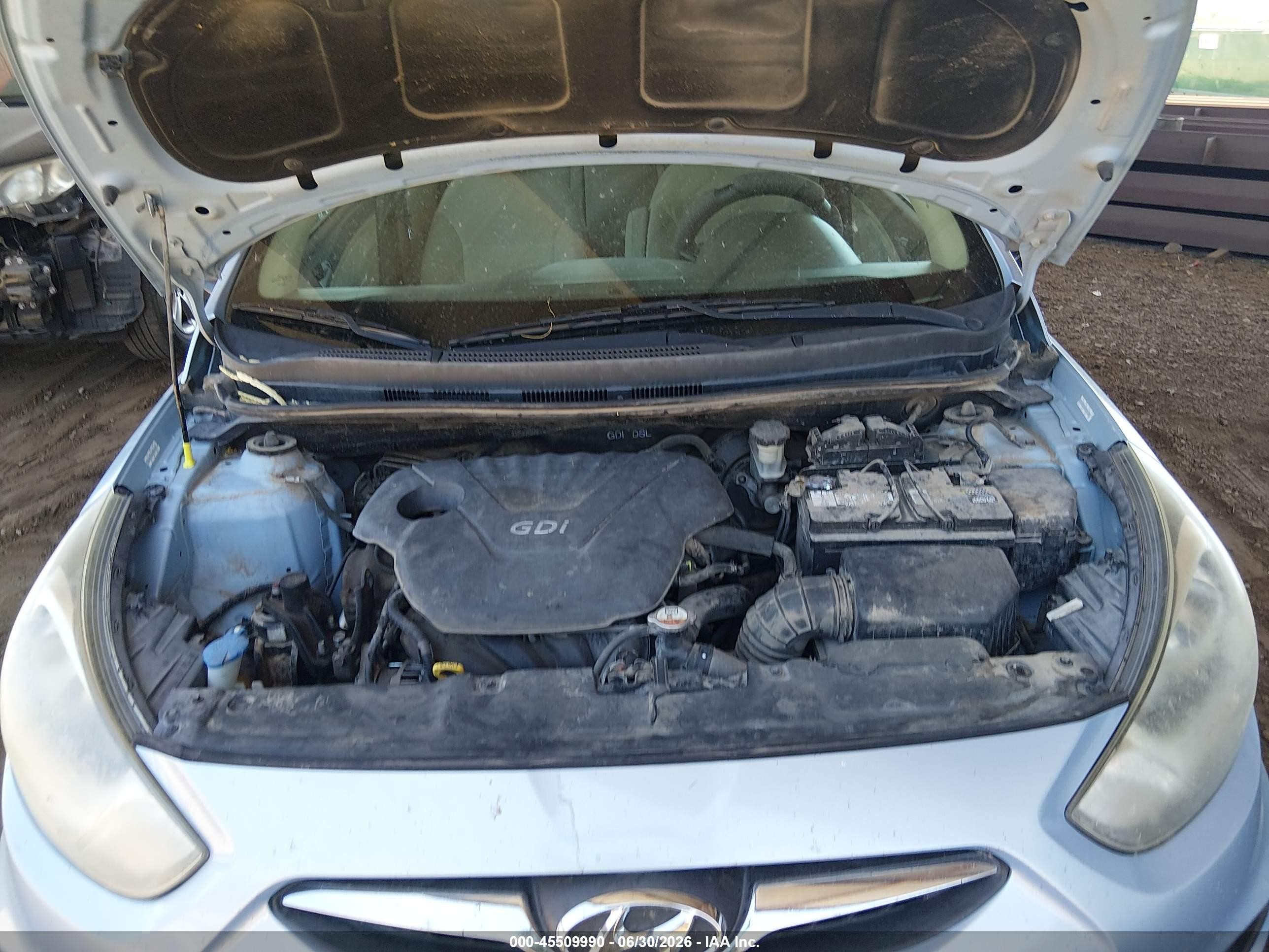 2014 Hyundai Accent Gls Light Blue vin: KMHCT4AE6EU598449
