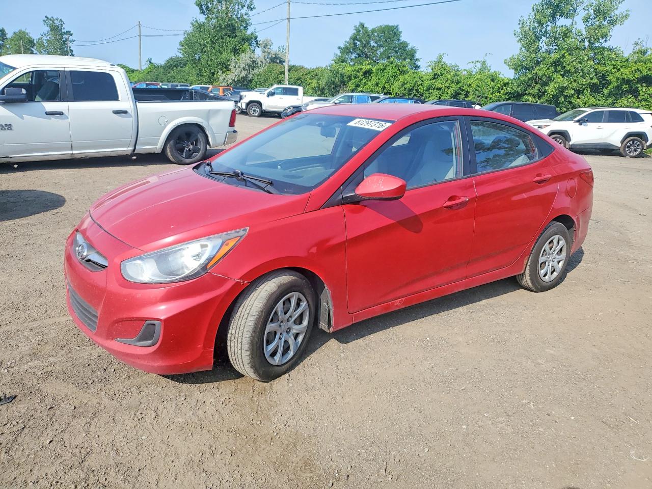 2014 Hyundai Accent Gls Red vin: KMHCT4AE6EU625309