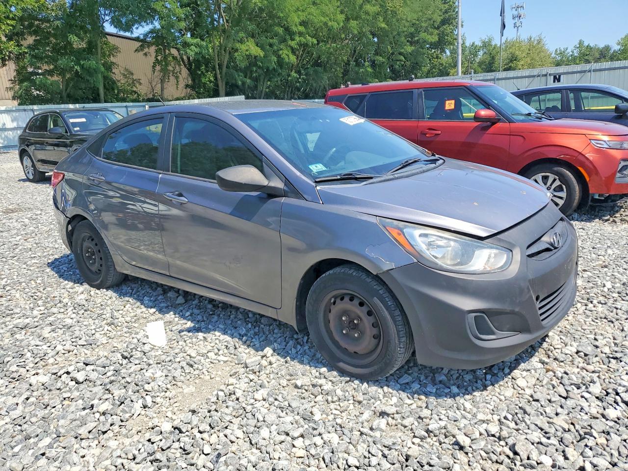 2014 Hyundai Accent Gls Gray vin: KMHCT4AE6EU637878