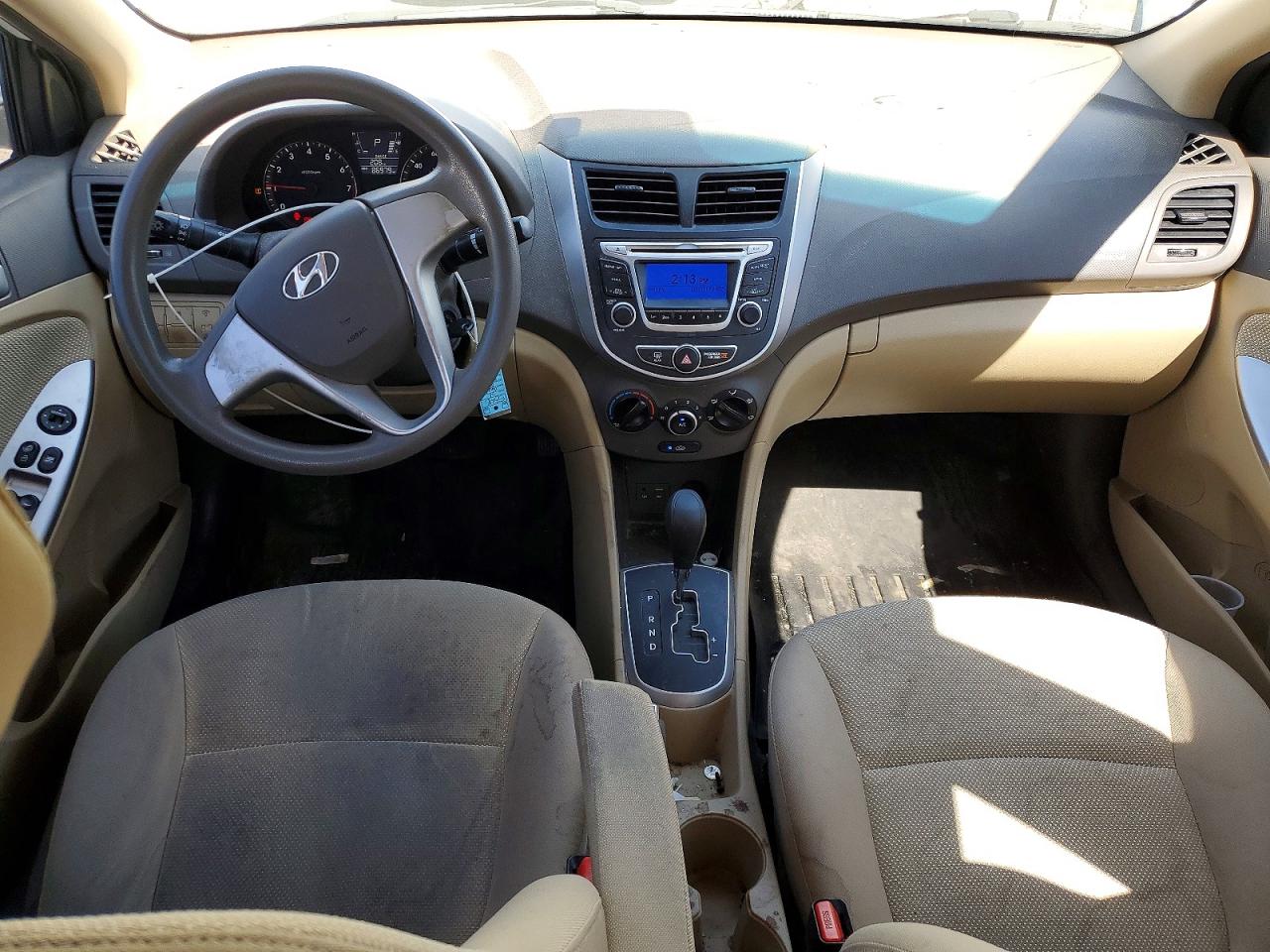 2014 Hyundai Accent Gls White vin: KMHCT4AE6EU661789