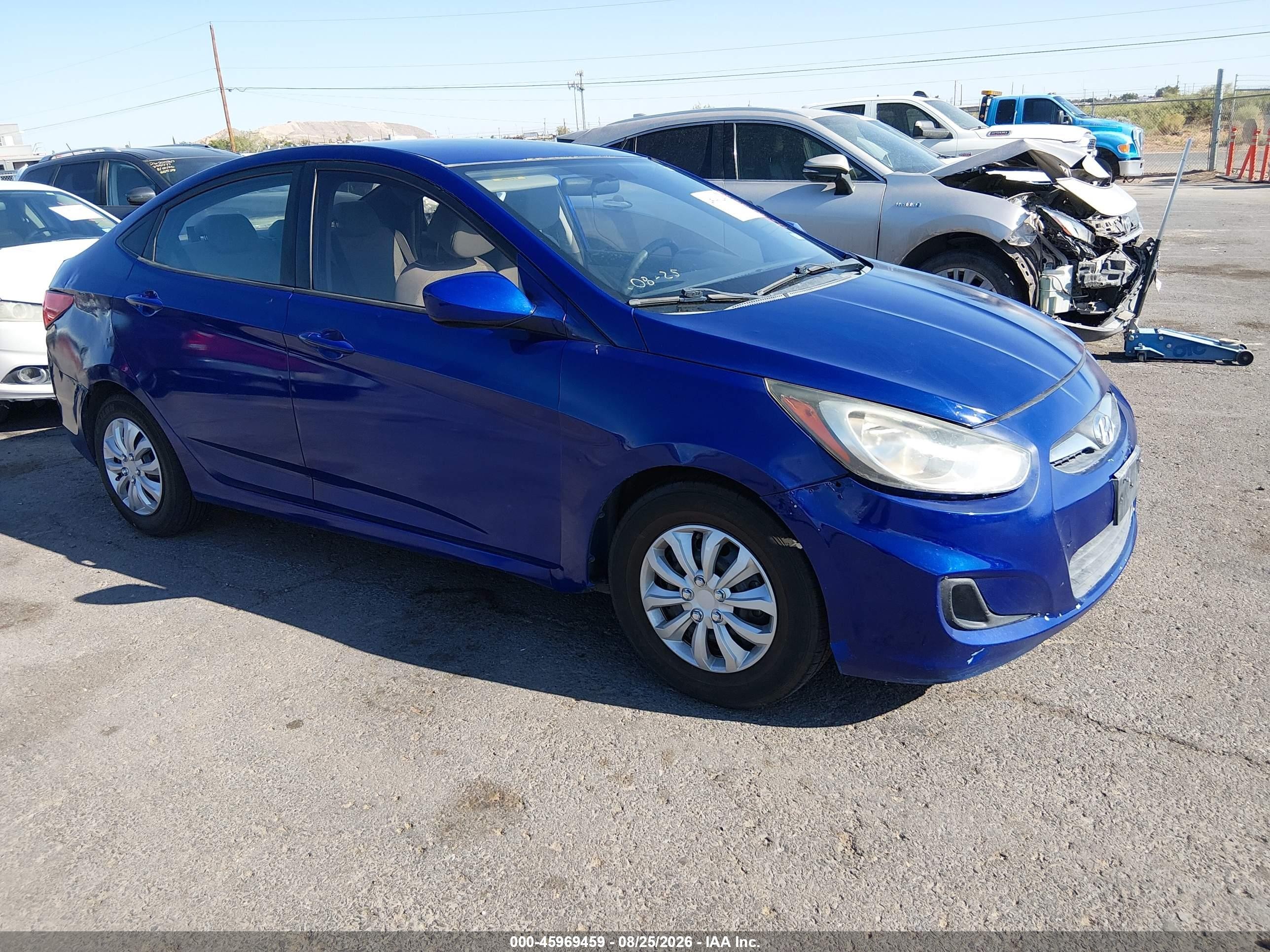2014 Hyundai Accent Gls Blue vin: KMHCT4AE6EU681766