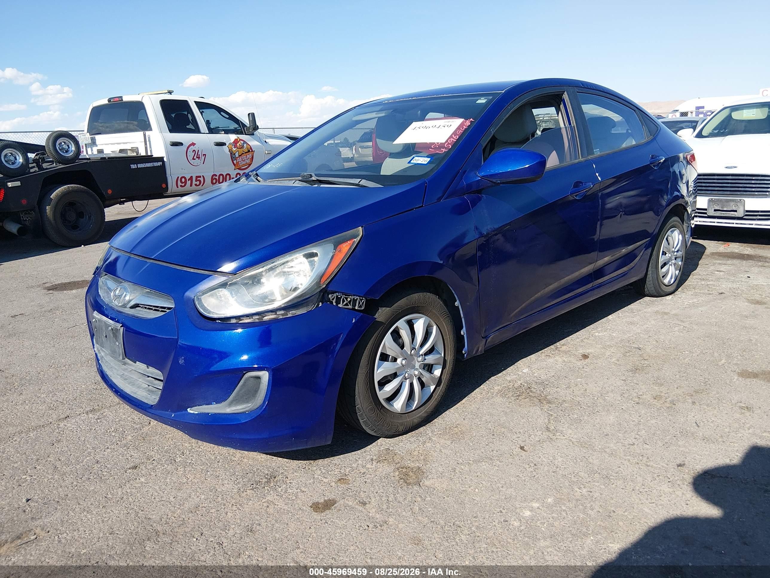 2014 Hyundai Accent Gls Blue vin: KMHCT4AE6EU681766