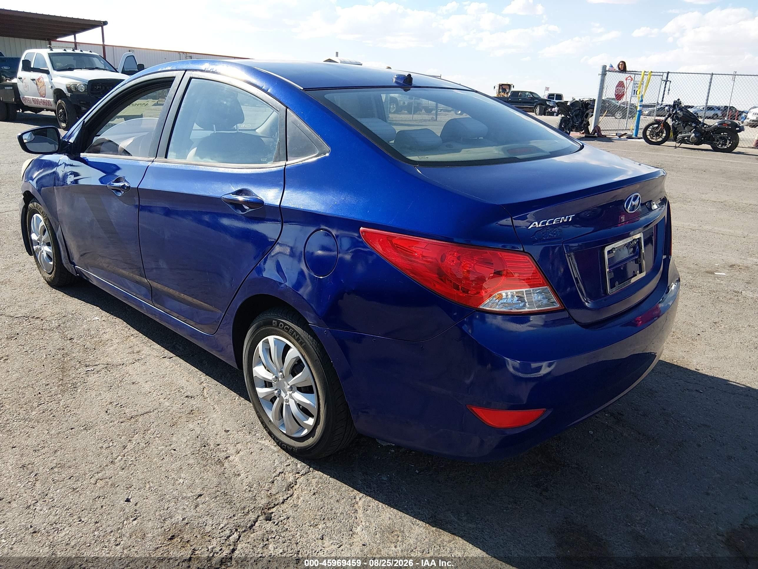 2014 Hyundai Accent Gls Blue vin: KMHCT4AE6EU681766