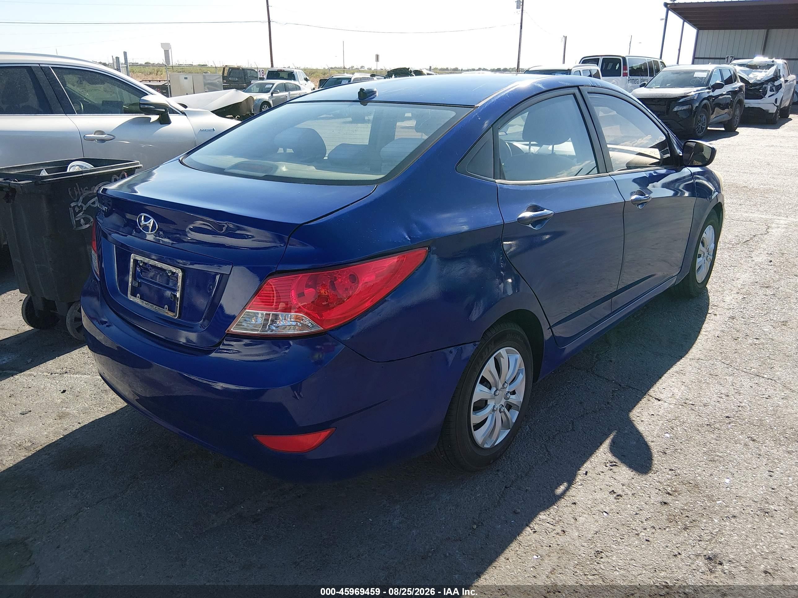 2014 Hyundai Accent Gls Blue vin: KMHCT4AE6EU681766