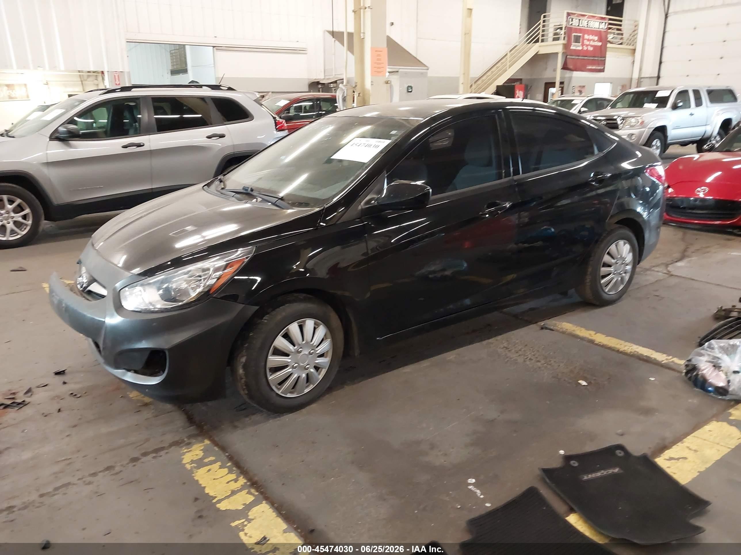 2014 Hyundai Accent Gls Black vin: KMHCT4AE6EU699345