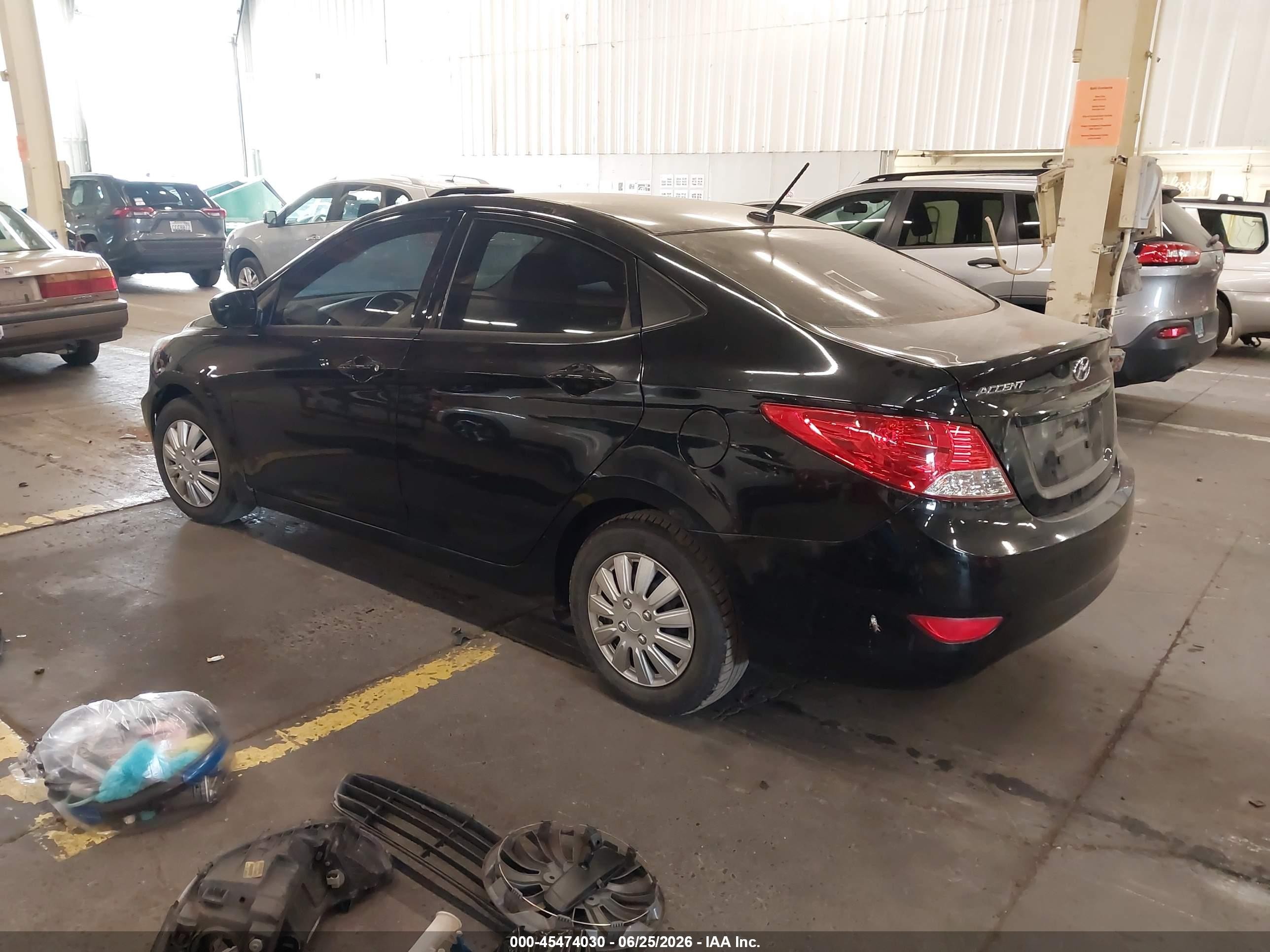 2014 Hyundai Accent Gls Black vin: KMHCT4AE6EU699345