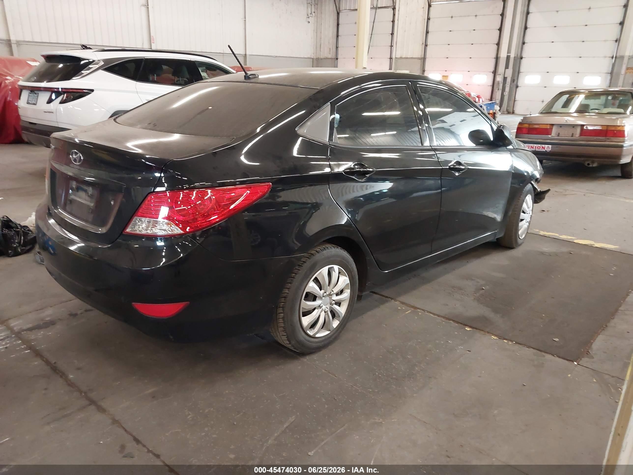 2014 Hyundai Accent Gls Black vin: KMHCT4AE6EU699345