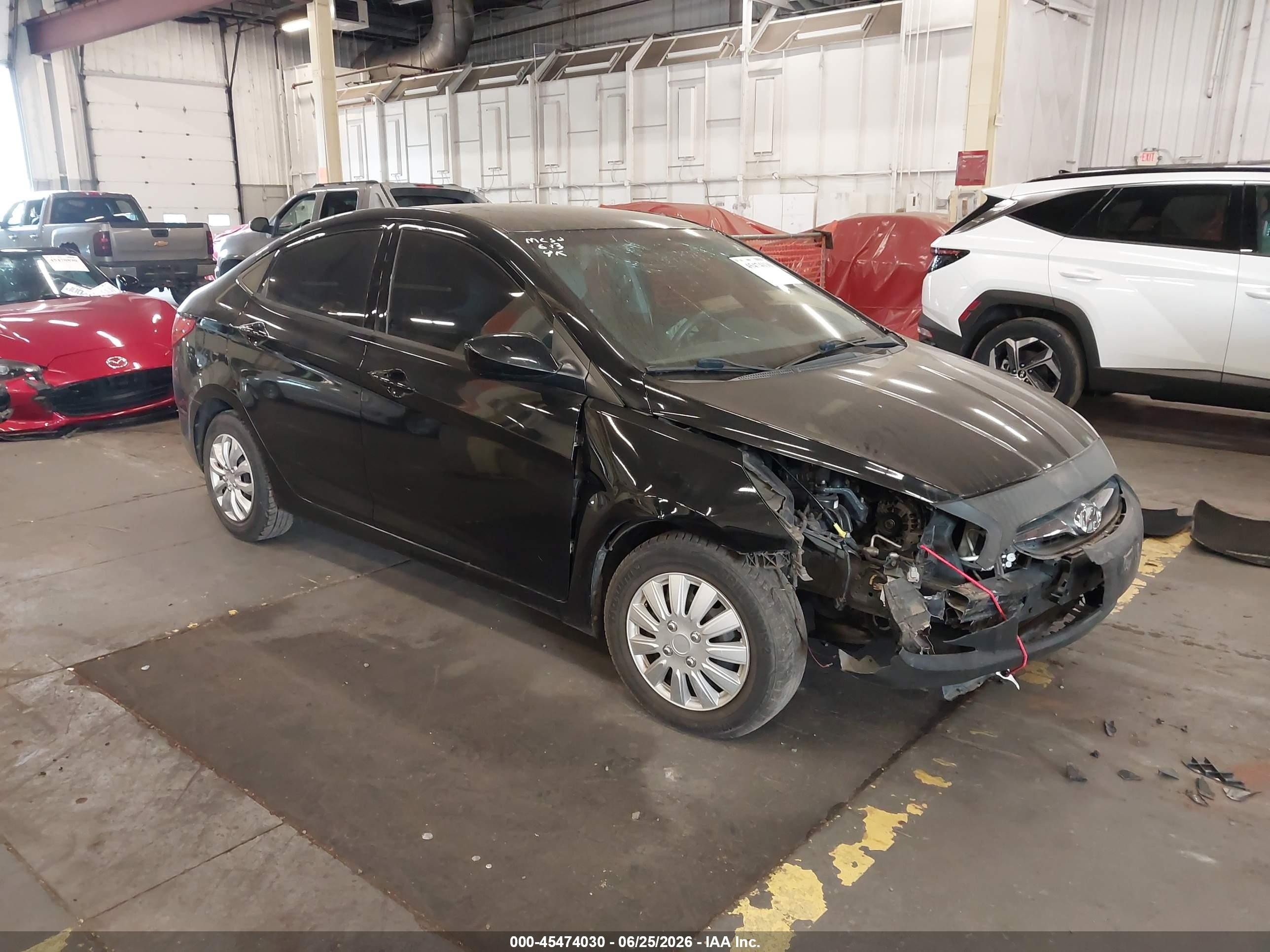 2014 Hyundai Accent Gls Черный vin: KMHCT4AE6EU699345