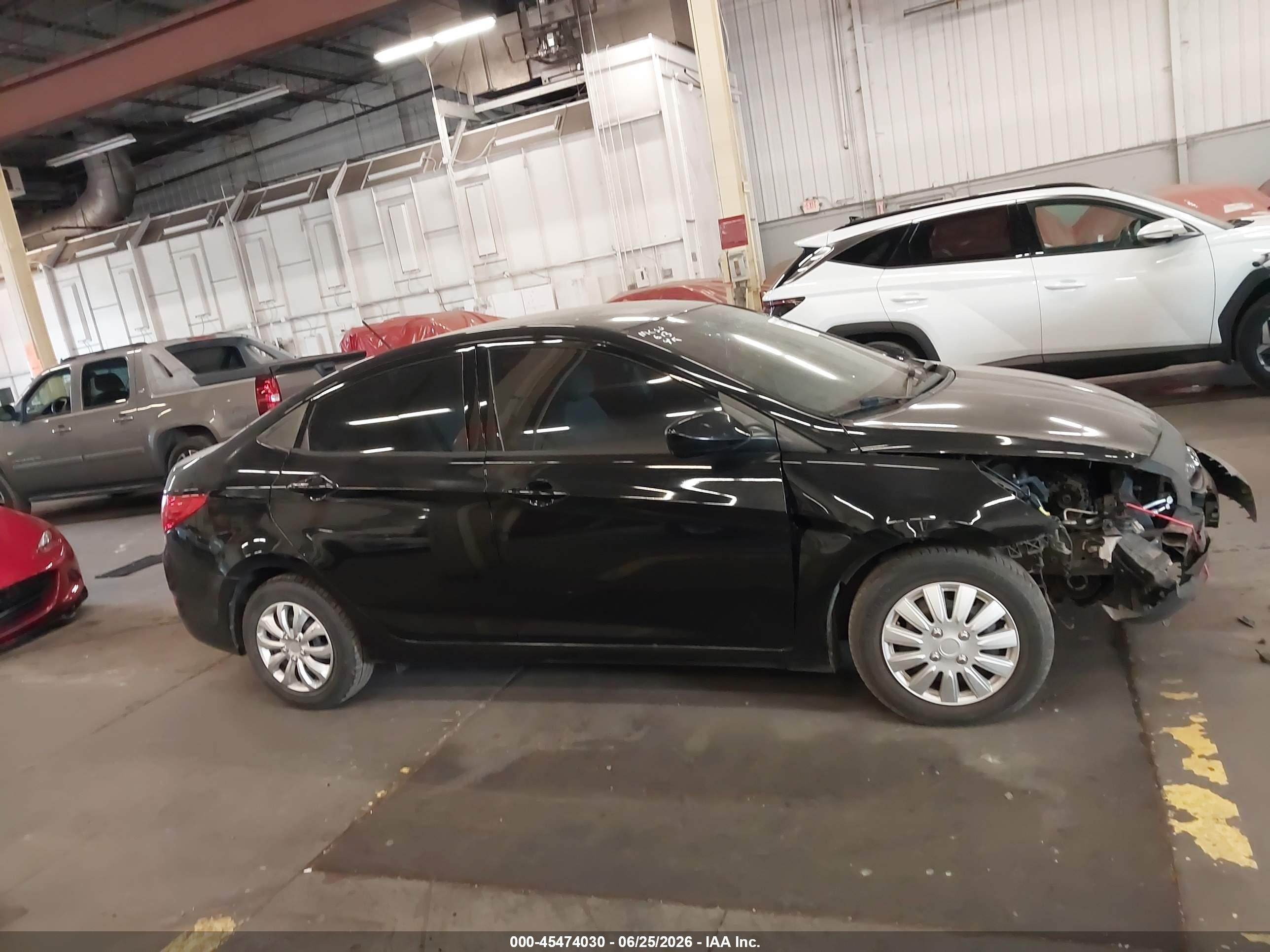 2014 Hyundai Accent Gls Black vin: KMHCT4AE6EU699345