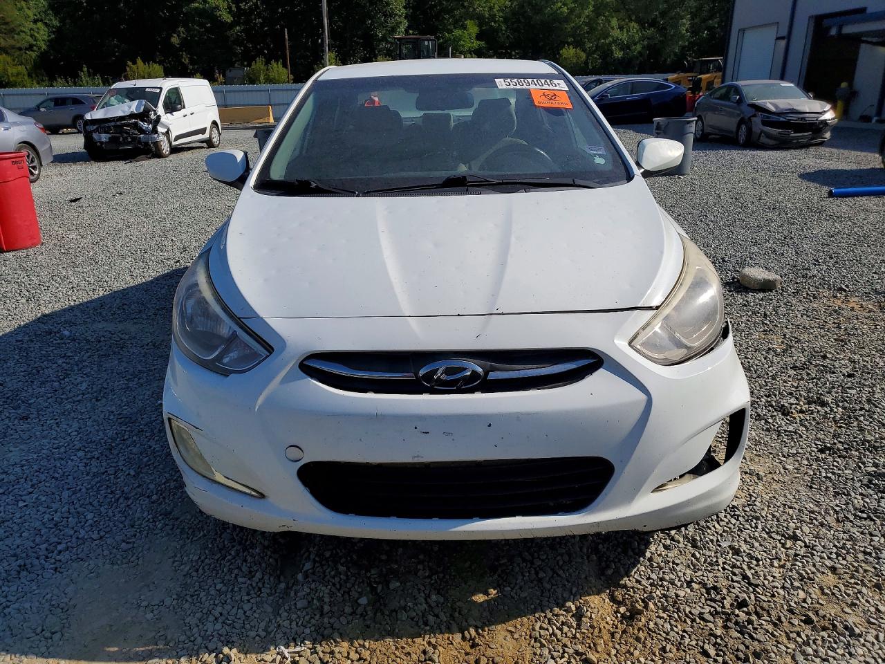 2015 Hyundai Accent Gls White vin: KMHCT4AE6FU799463