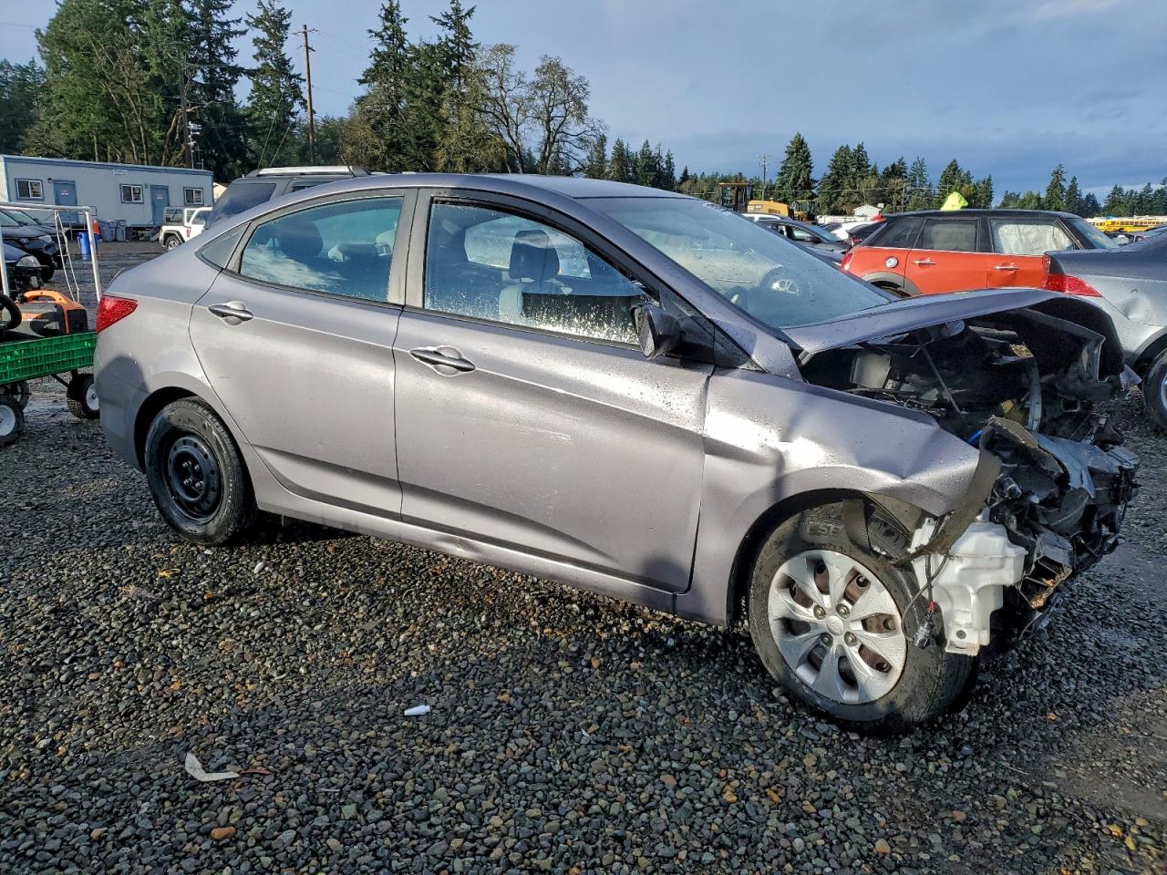 2015 Hyundai Accent Gls Silver vin: KMHCT4AE6FU807514