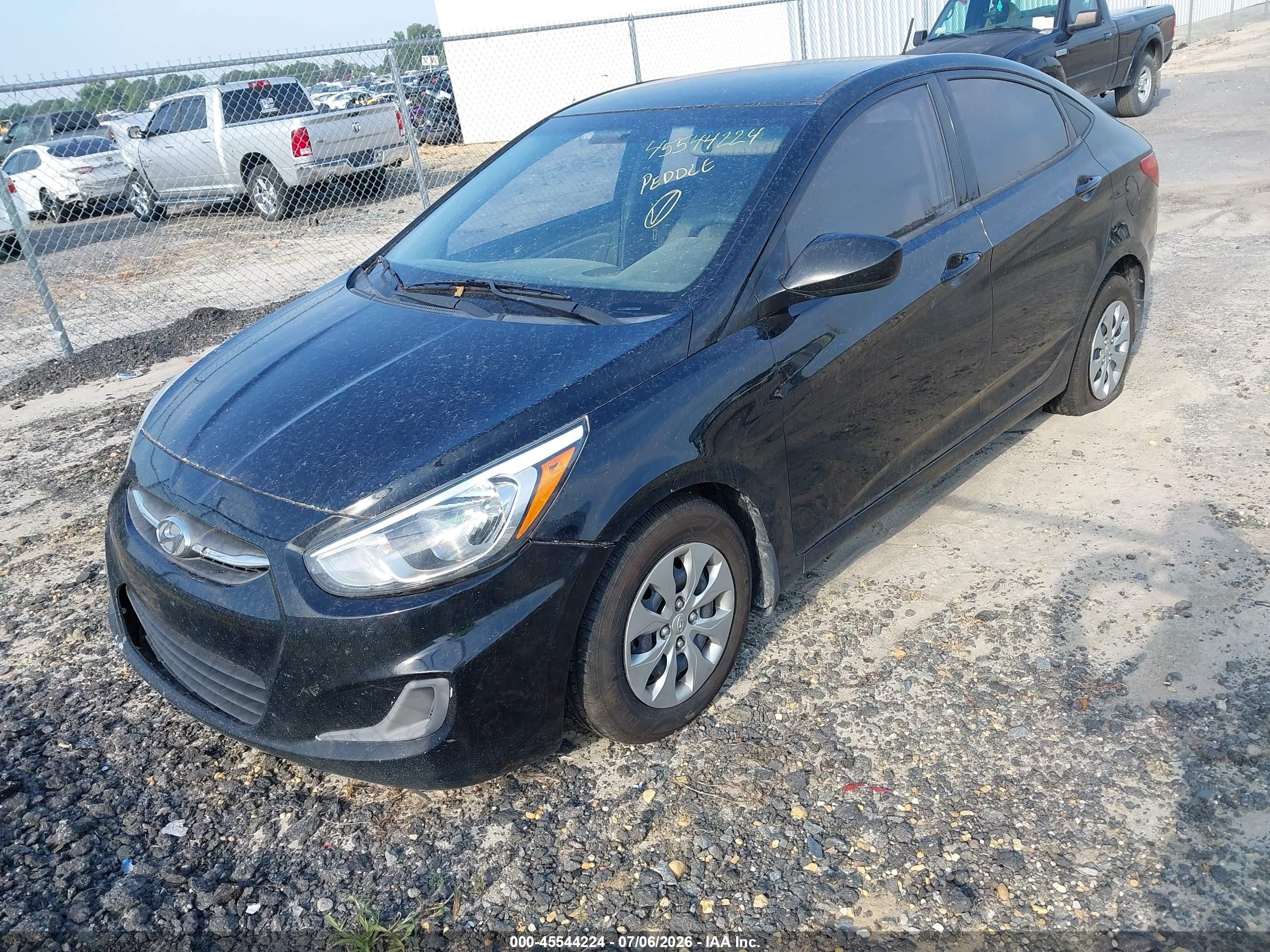 2015 Hyundai Accent Gls Black vin: KMHCT4AE6FU867552