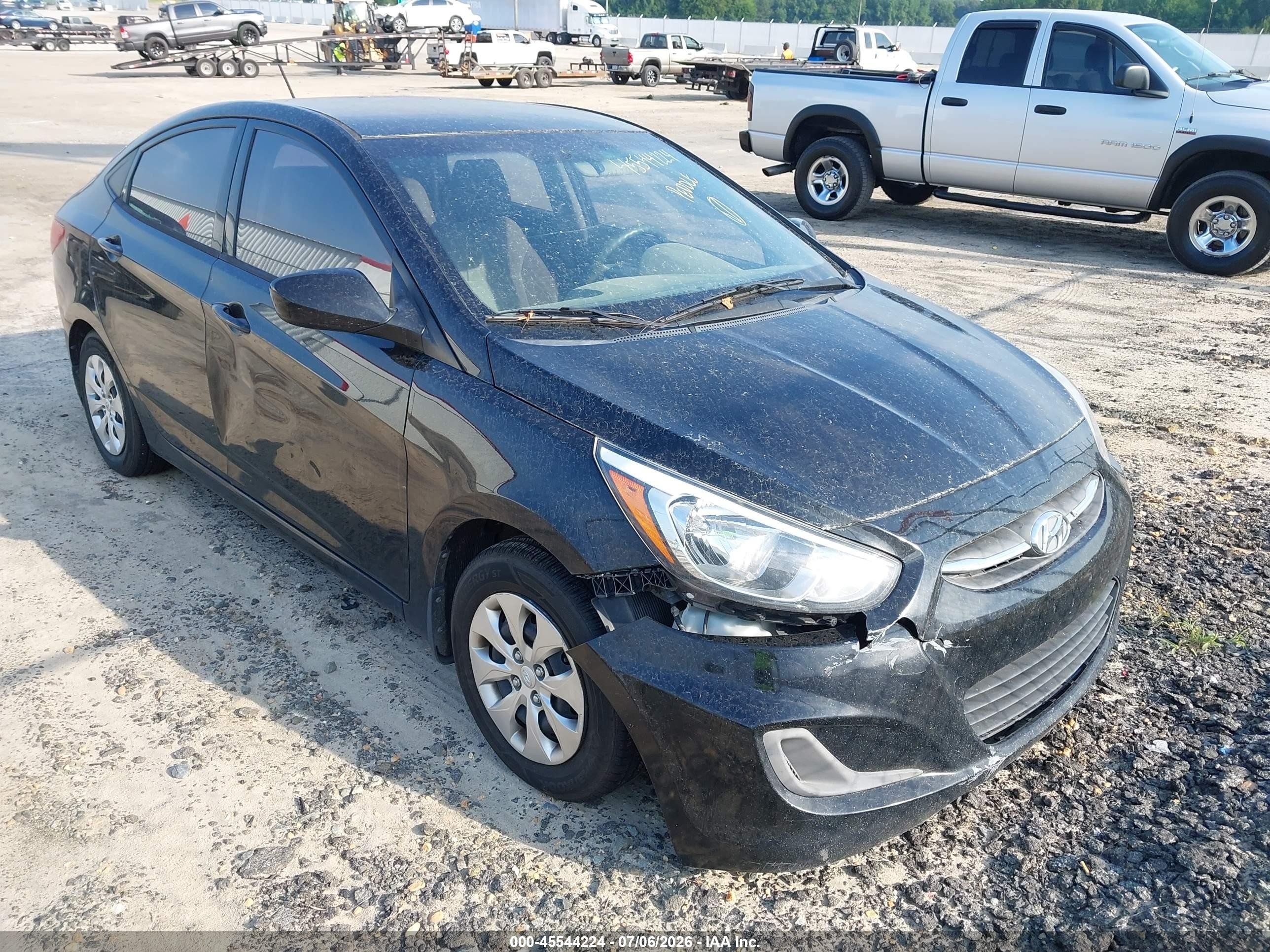 2015 Hyundai Accent Gls Black vin: KMHCT4AE6FU867552