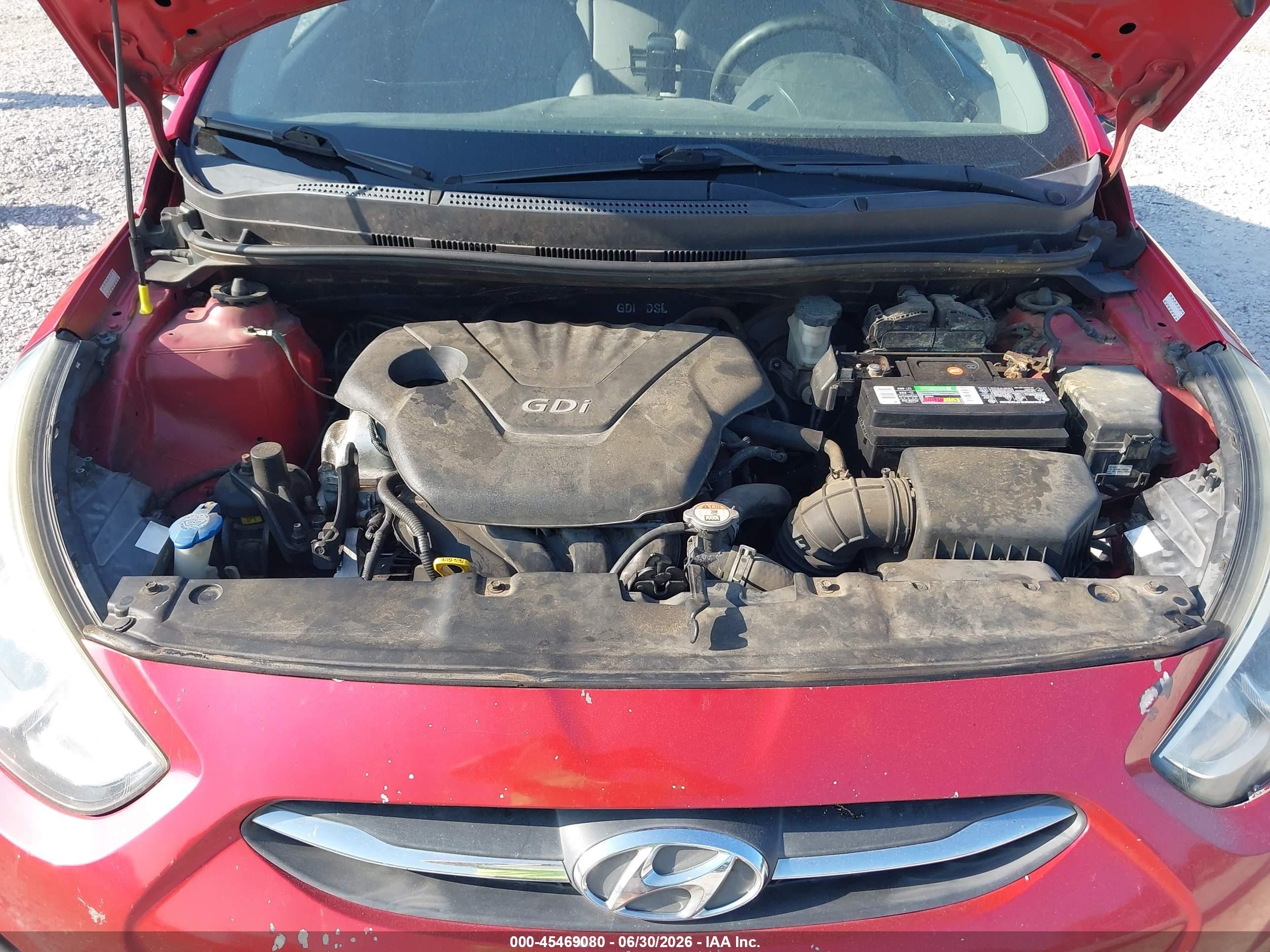 2015 Hyundai Accent Gls Красный vin: KMHCT4AE6FU868619