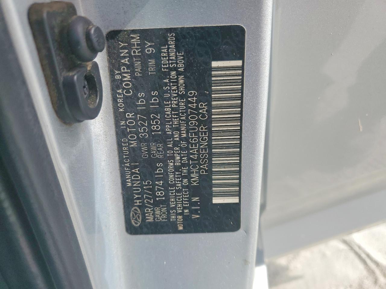 2015 Hyundai Accent Gls Silver vin: KMHCT4AE6FU907449