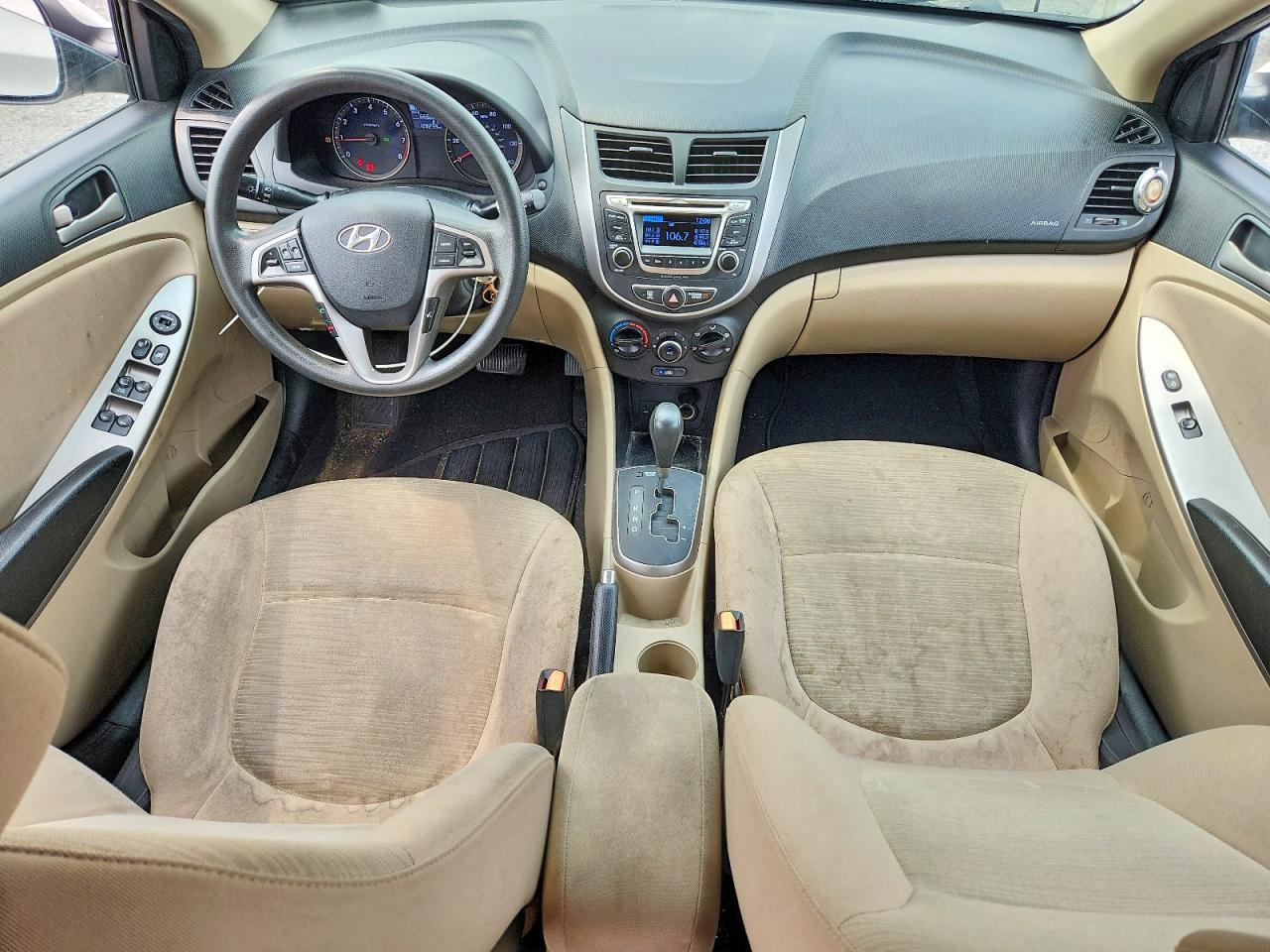 2015 Hyundai Accent Gls White vin: KMHCT4AE6FU917026