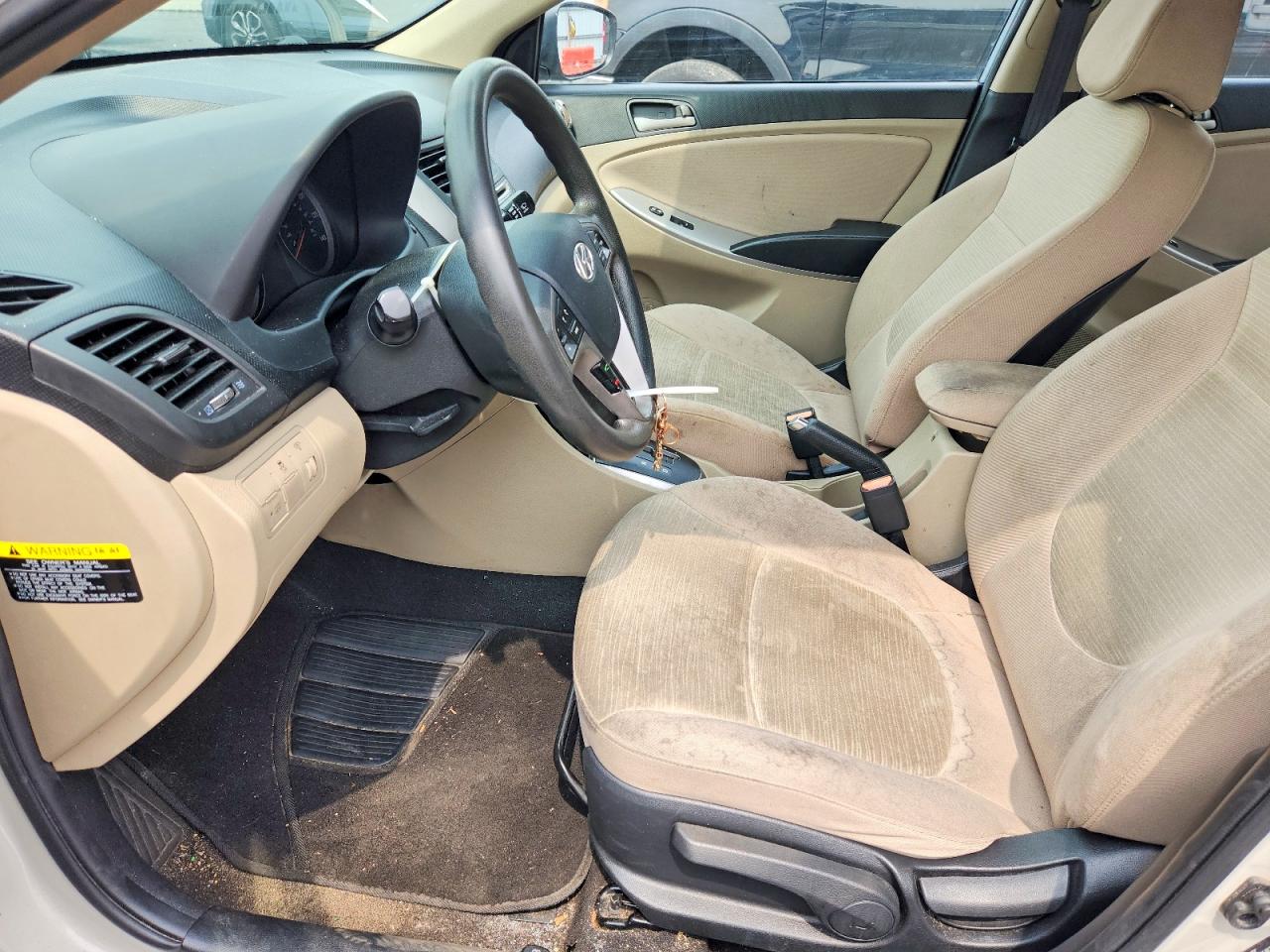 2015 Hyundai Accent Gls White vin: KMHCT4AE6FU917026