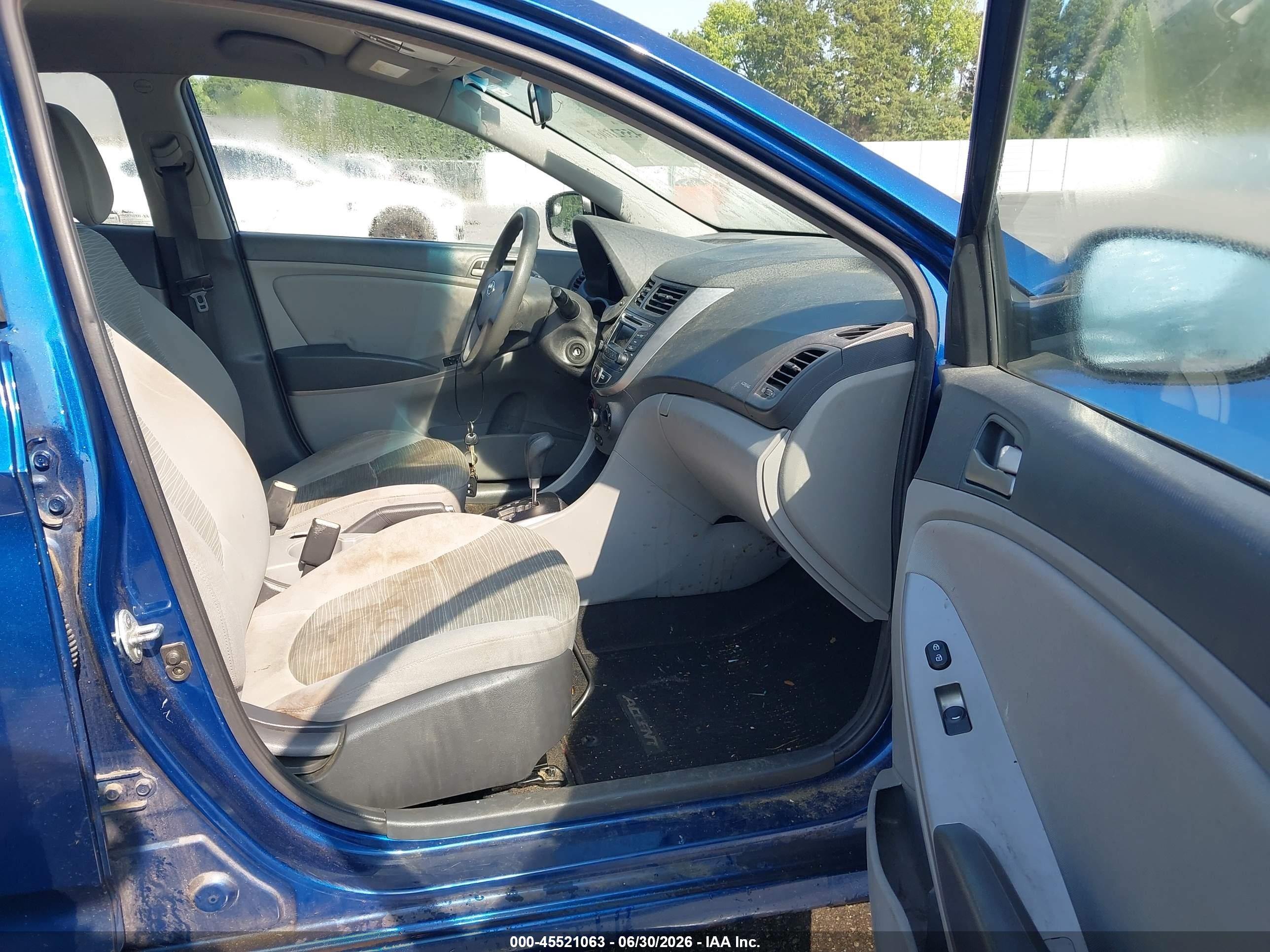 2015 Hyundai Accent Gls Синий vin: KMHCT4AE6FU921772