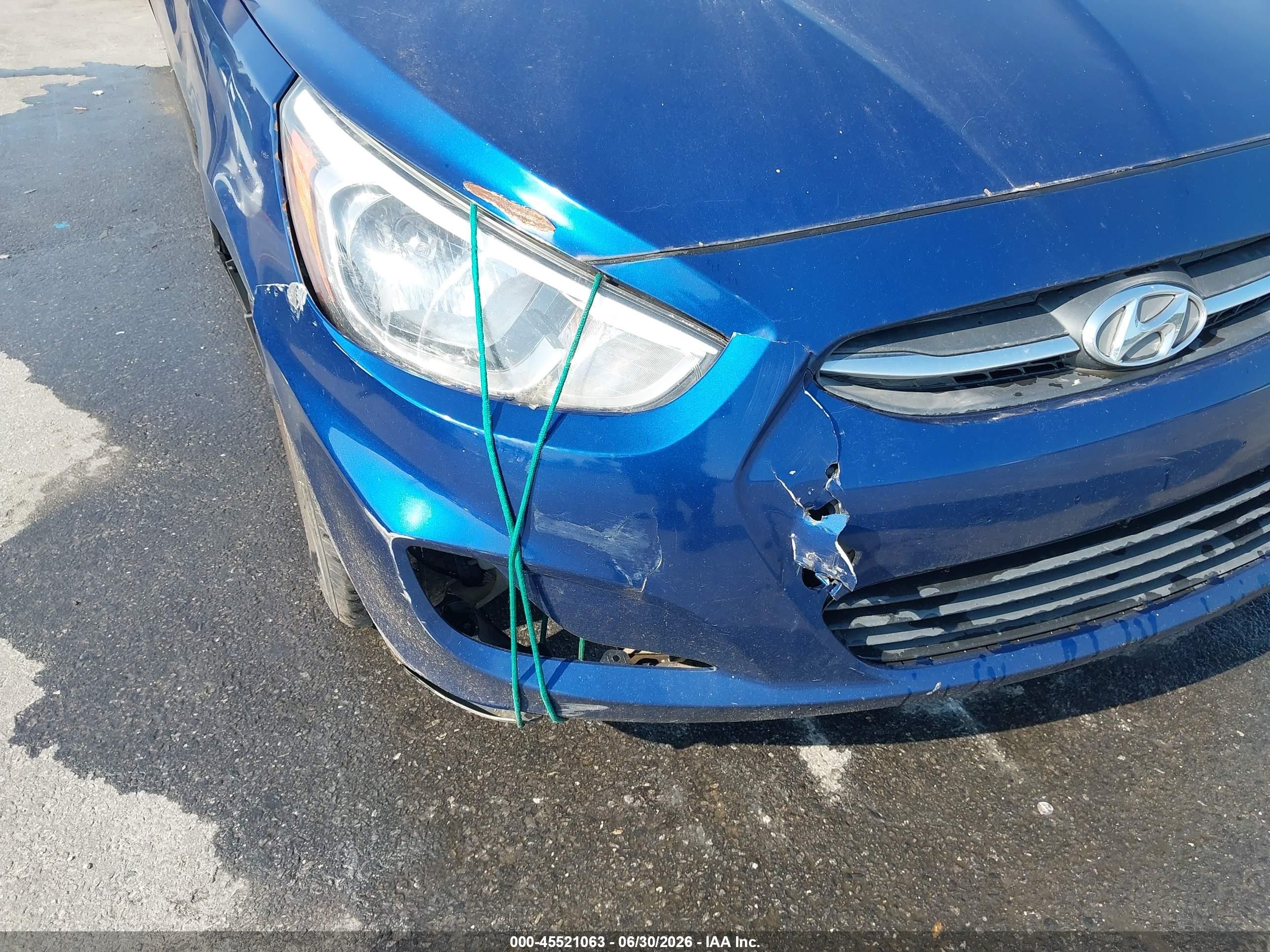 2015 Hyundai Accent Gls Синий vin: KMHCT4AE6FU921772