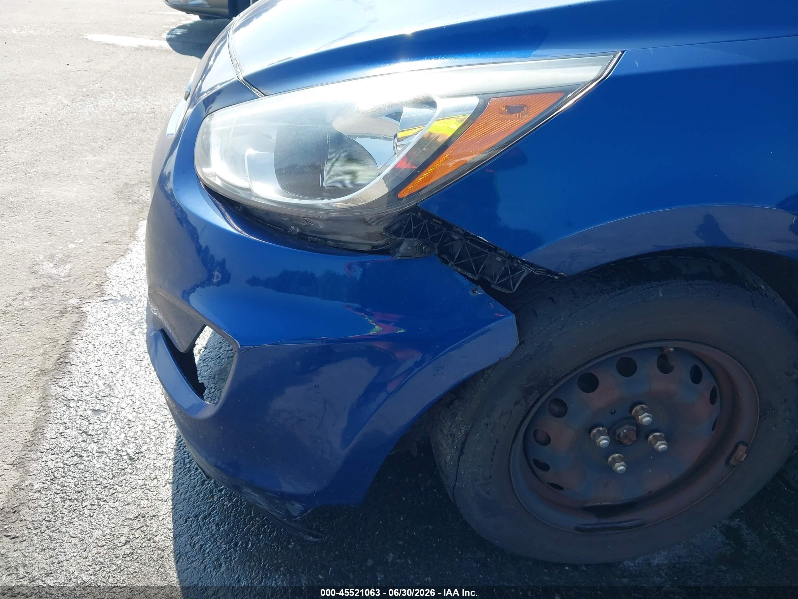 2015 Hyundai Accent Gls Синий vin: KMHCT4AE6FU921772