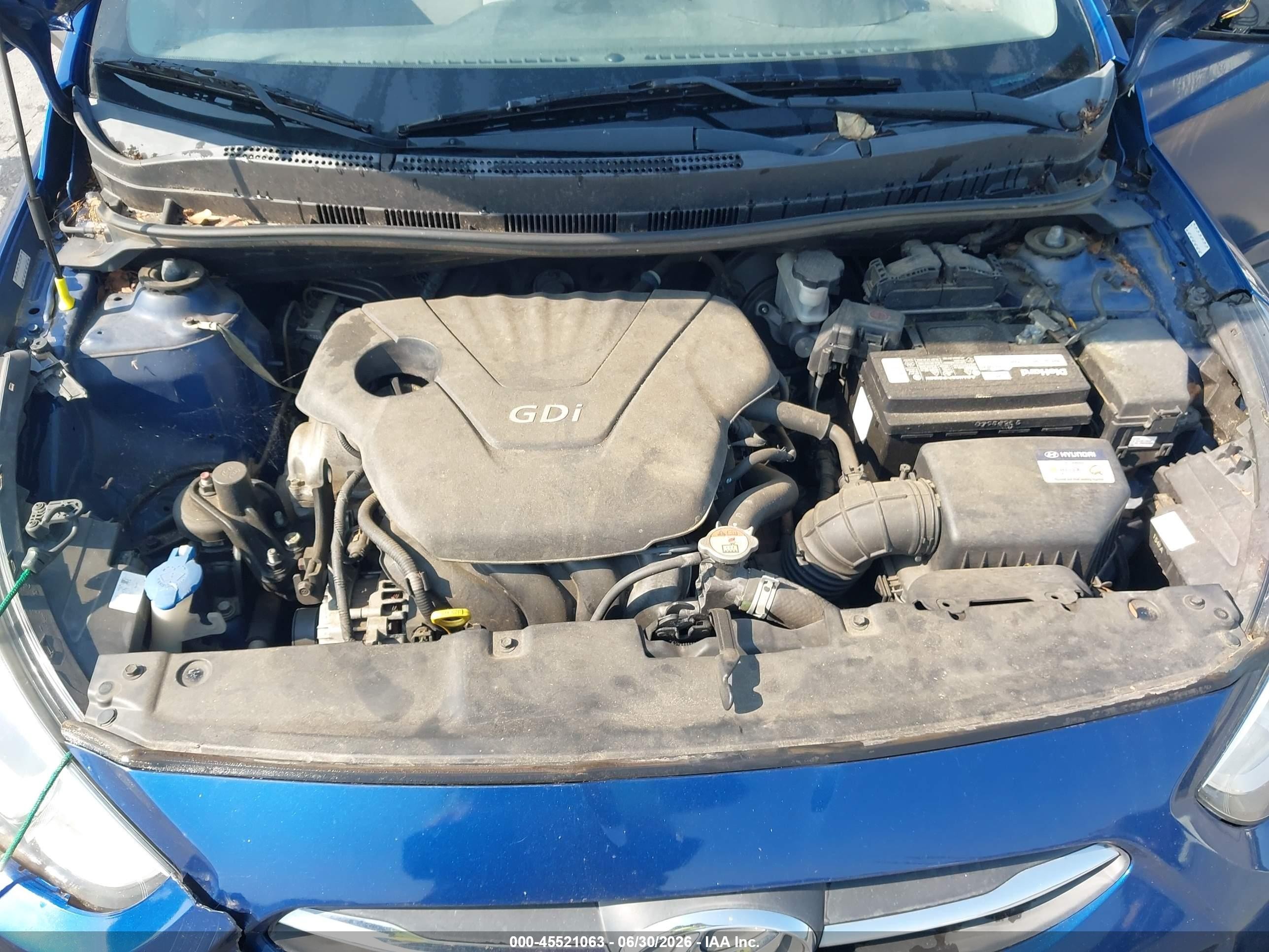 2015 Hyundai Accent Gls Синий vin: KMHCT4AE6FU921772