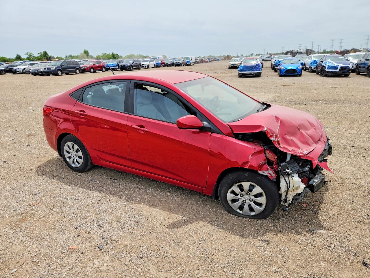 2015 Hyundai Accent Gls Red vin: KMHCT4AE6FU933212