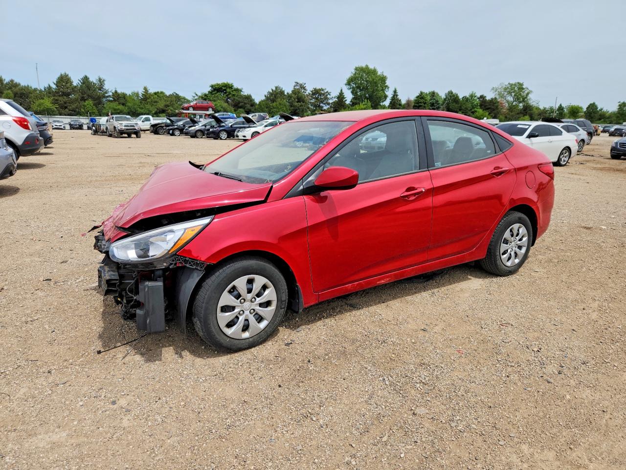 2015 Hyundai Accent Gls Red vin: KMHCT4AE6FU933212