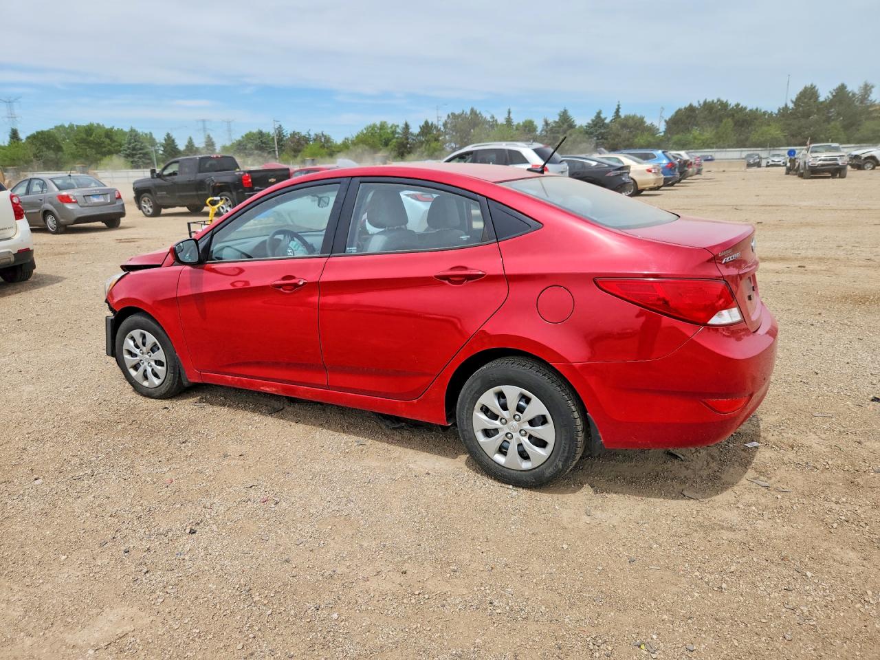 2015 Hyundai Accent Gls Red vin: KMHCT4AE6FU933212
