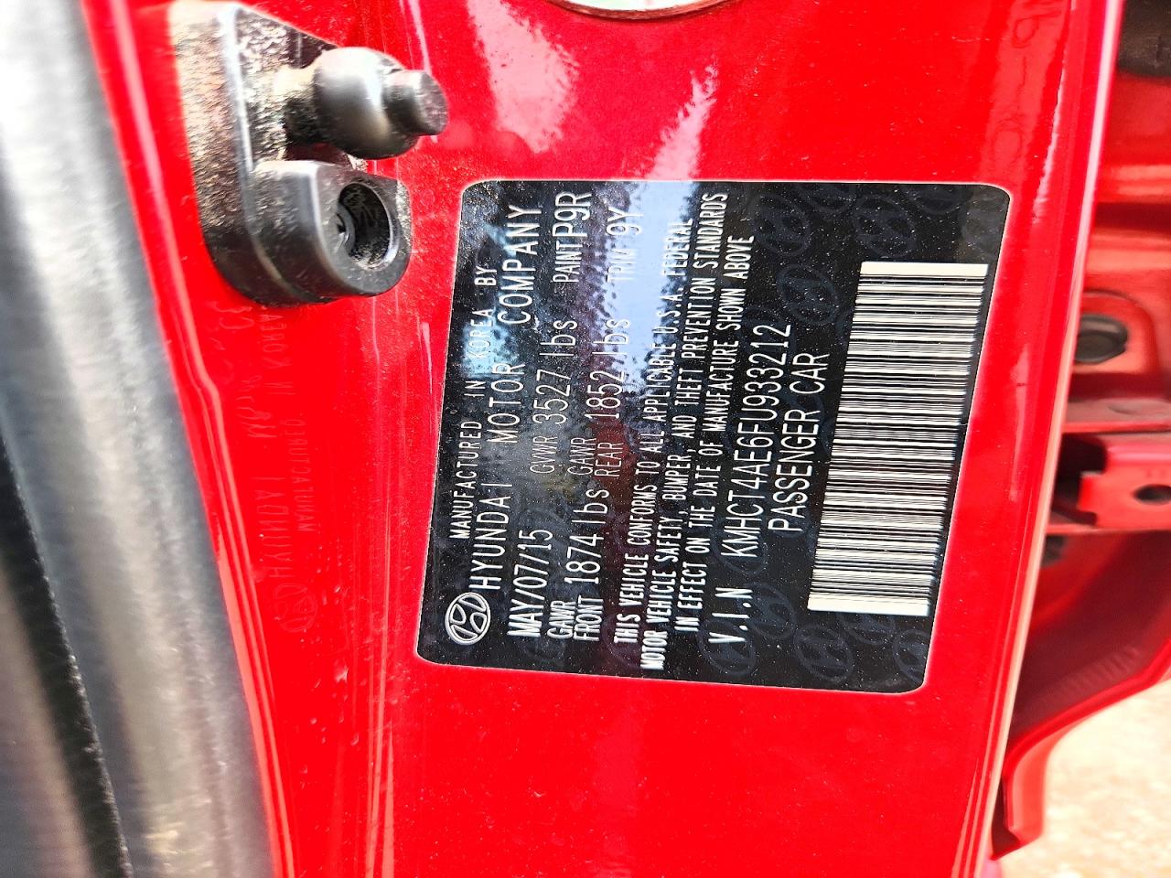 2015 Hyundai Accent Gls Red vin: KMHCT4AE6FU933212