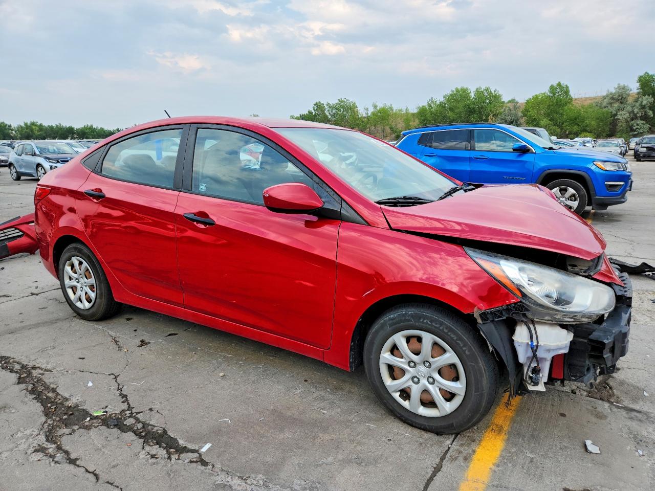 2012 Hyundai Accent Gls Red vin: KMHCT4AE7CU085143