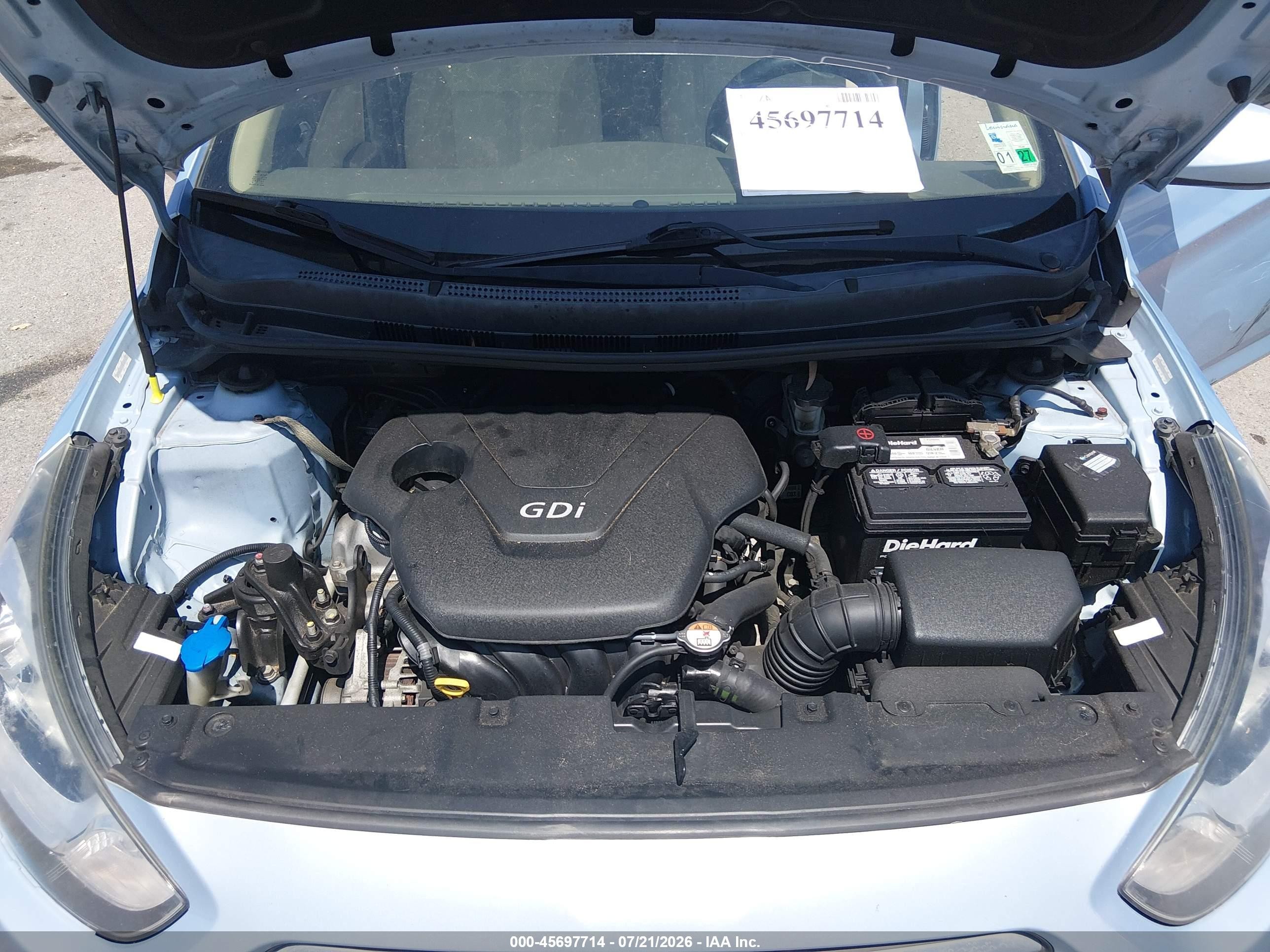 2012 Hyundai Accent Gls Light Blue vin: KMHCT4AE7CU229046