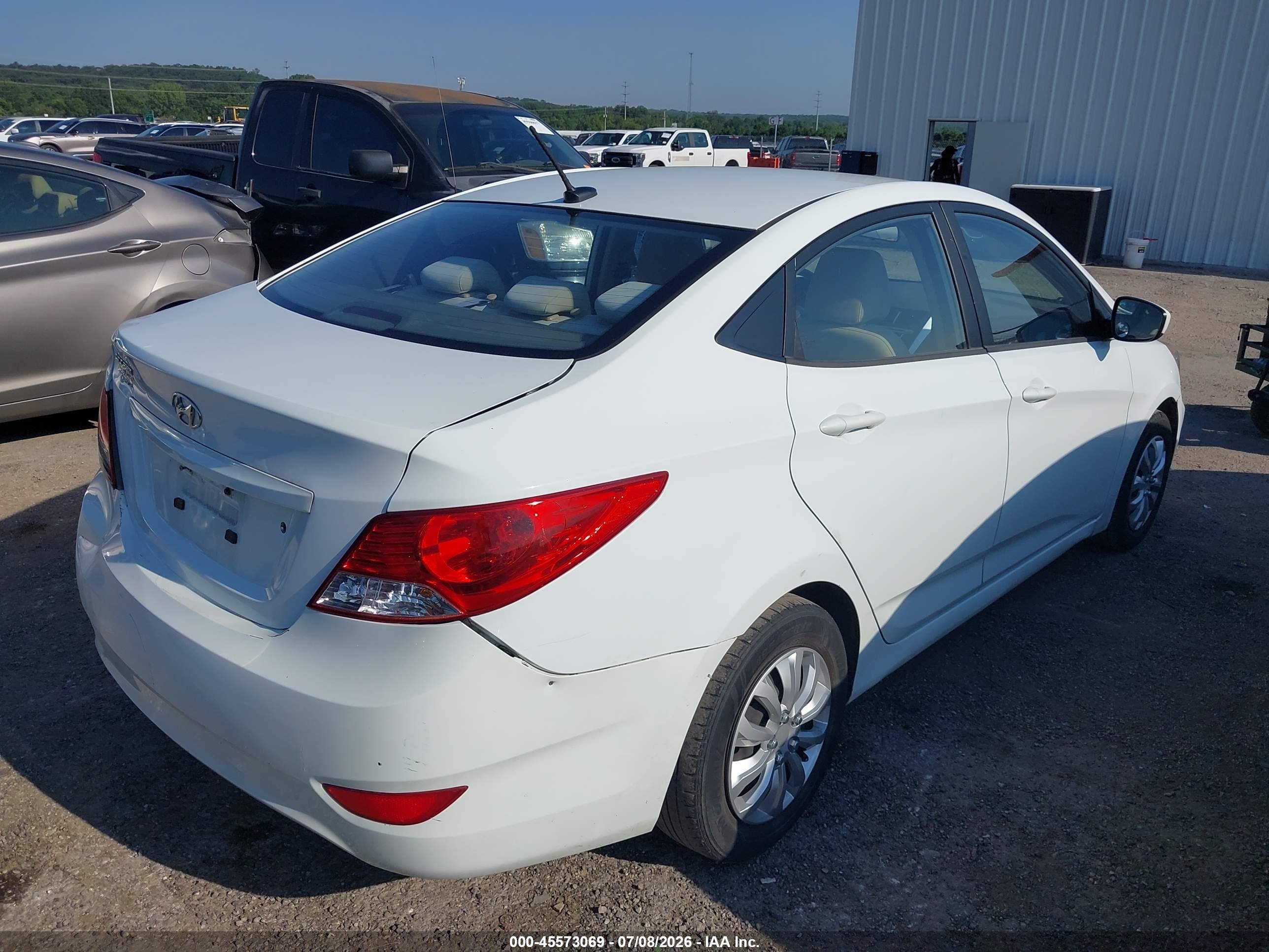 2012 Hyundai Accent Gls Белый vin: KMHCT4AE7CU233078