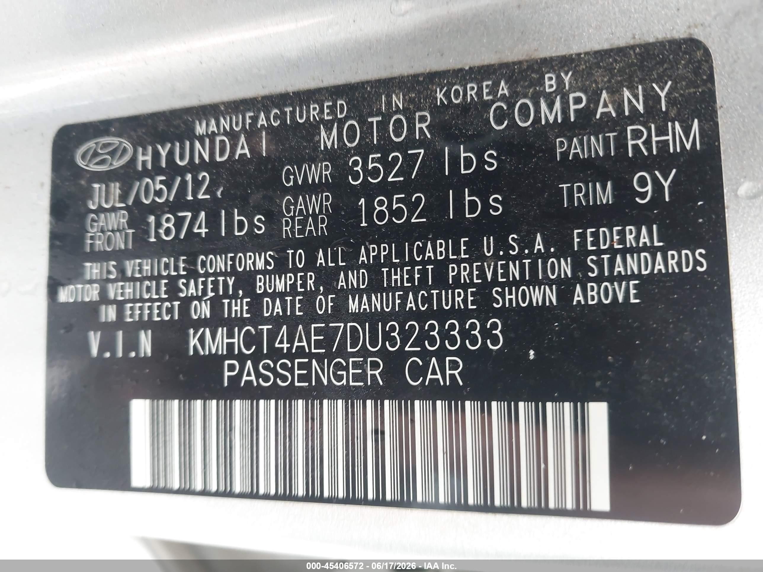 2013 Hyundai Accent Gls Silver vin: KMHCT4AE7DU323333