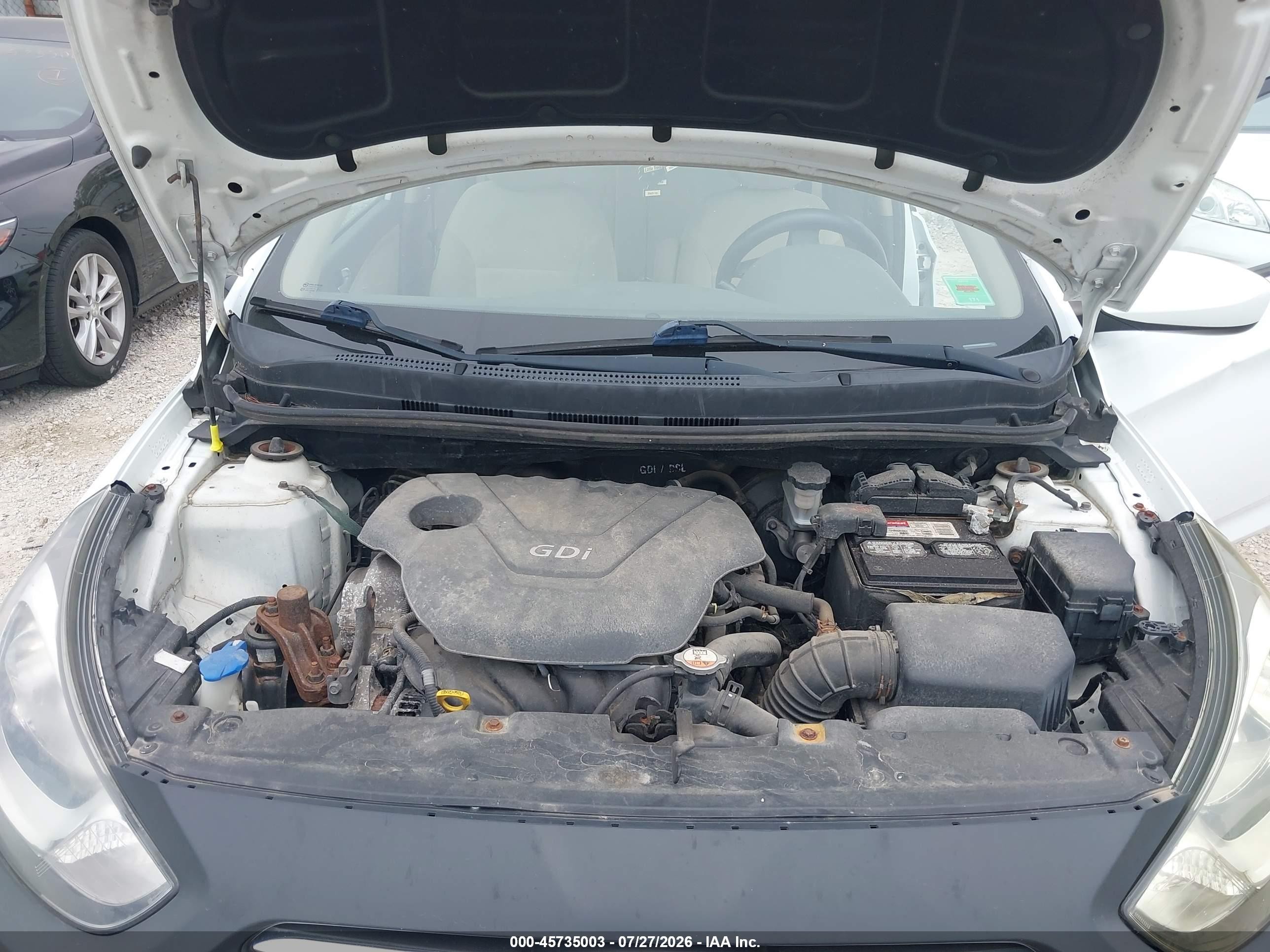 2013 Hyundai Accent Gls White vin: KMHCT4AE7DU381071